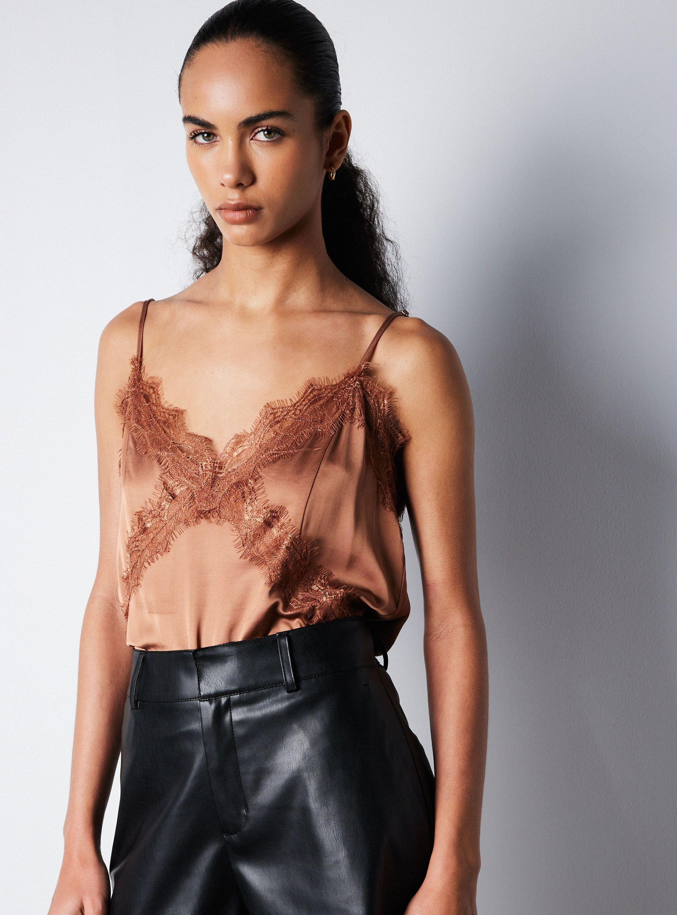 Blusa Lencera Encaje Satín-0
