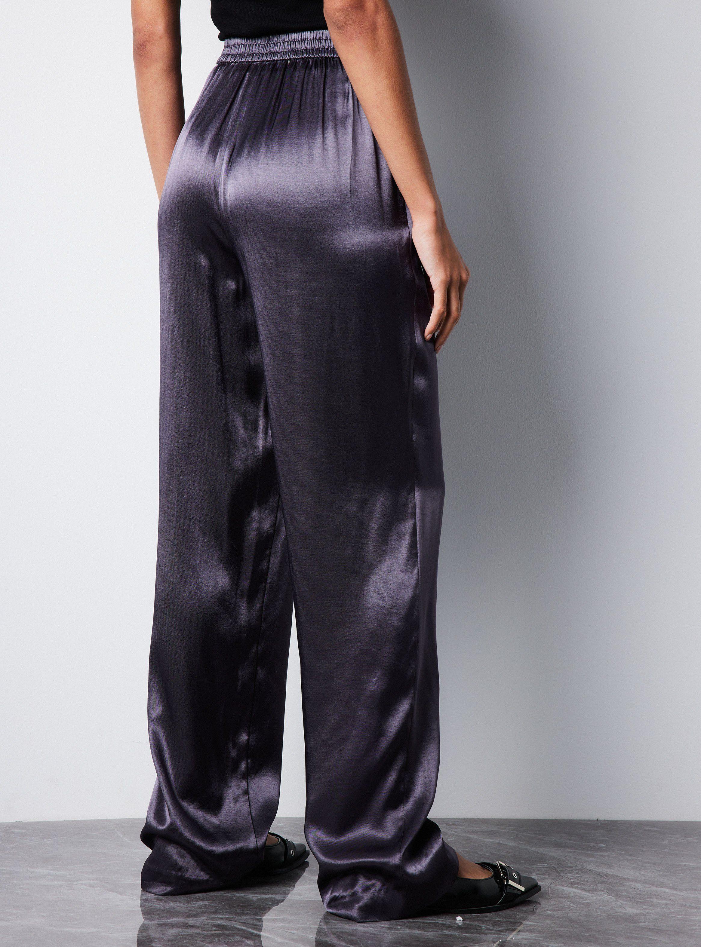 Pantalón Traje Recto Satín-1