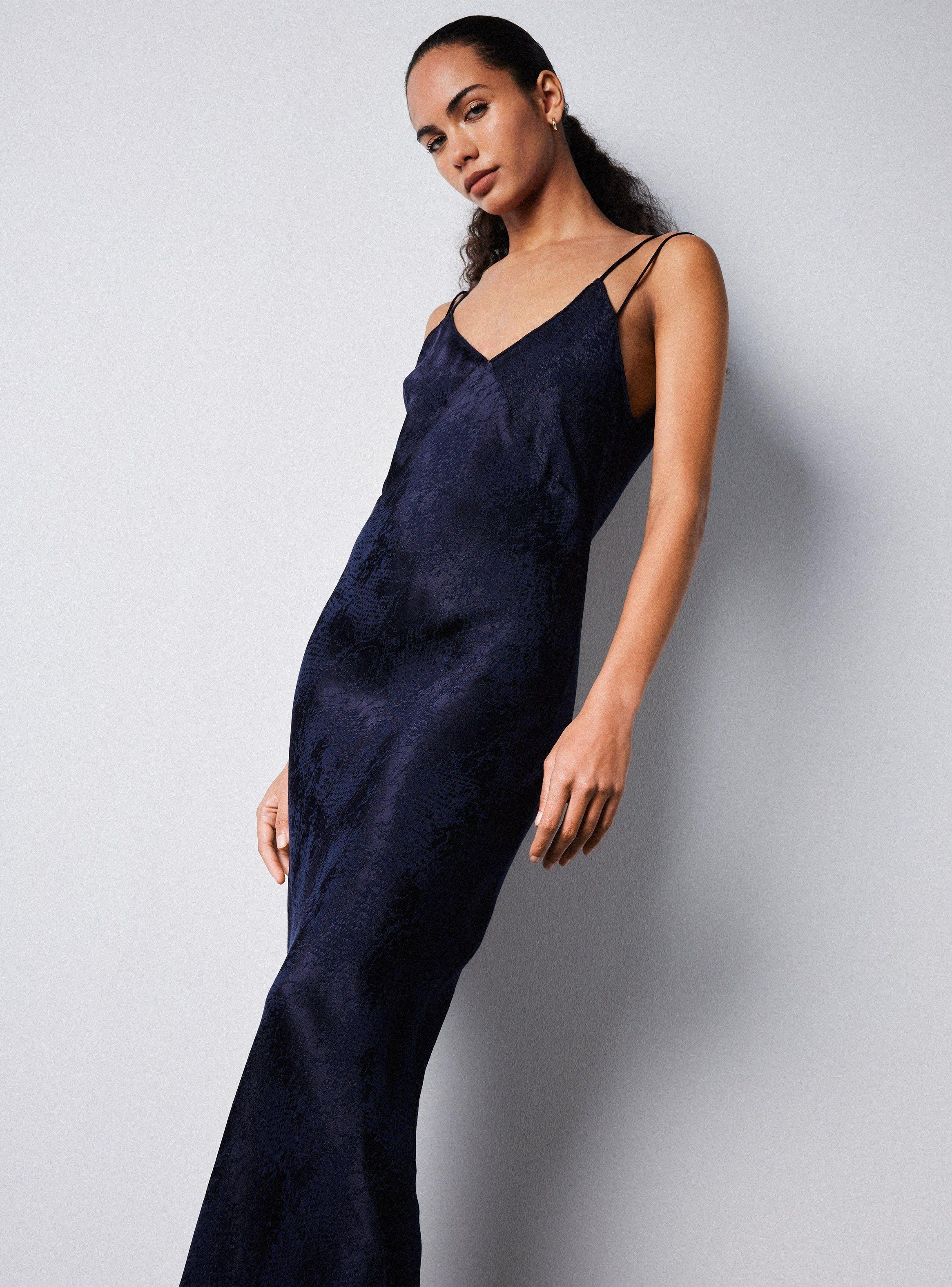 Vestido Maxi Doble Tirante Fino Satín-0