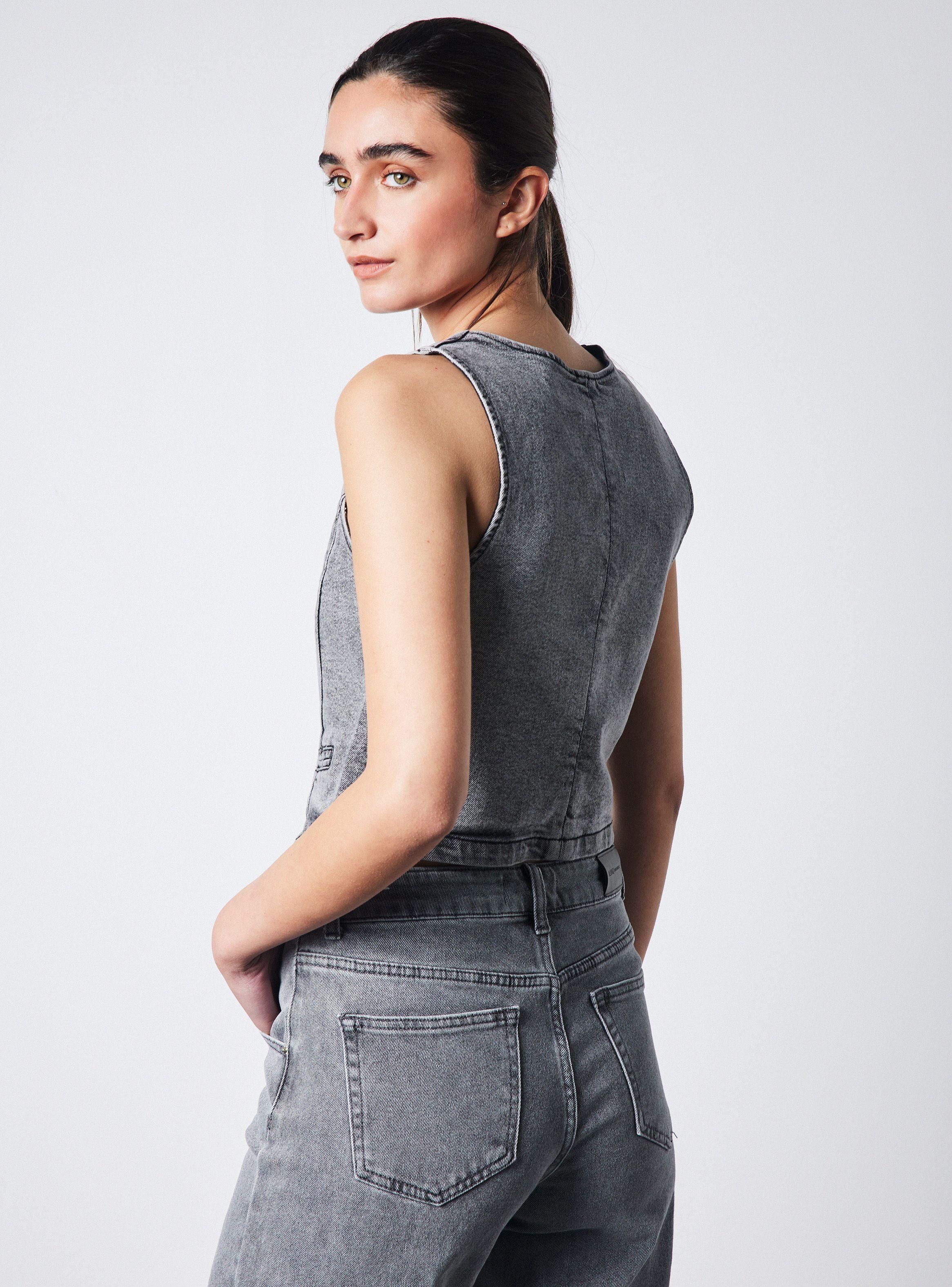 Chaqueta Vest Botones Apertura Delantera-1