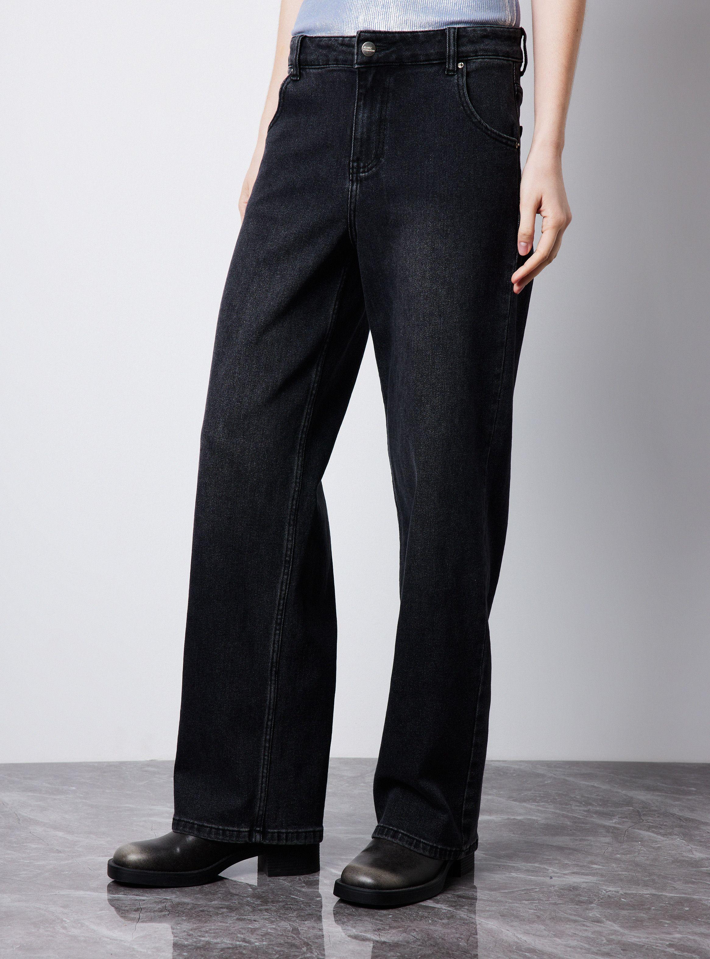 Jeans Fit Relajado Lavados Sucios-0