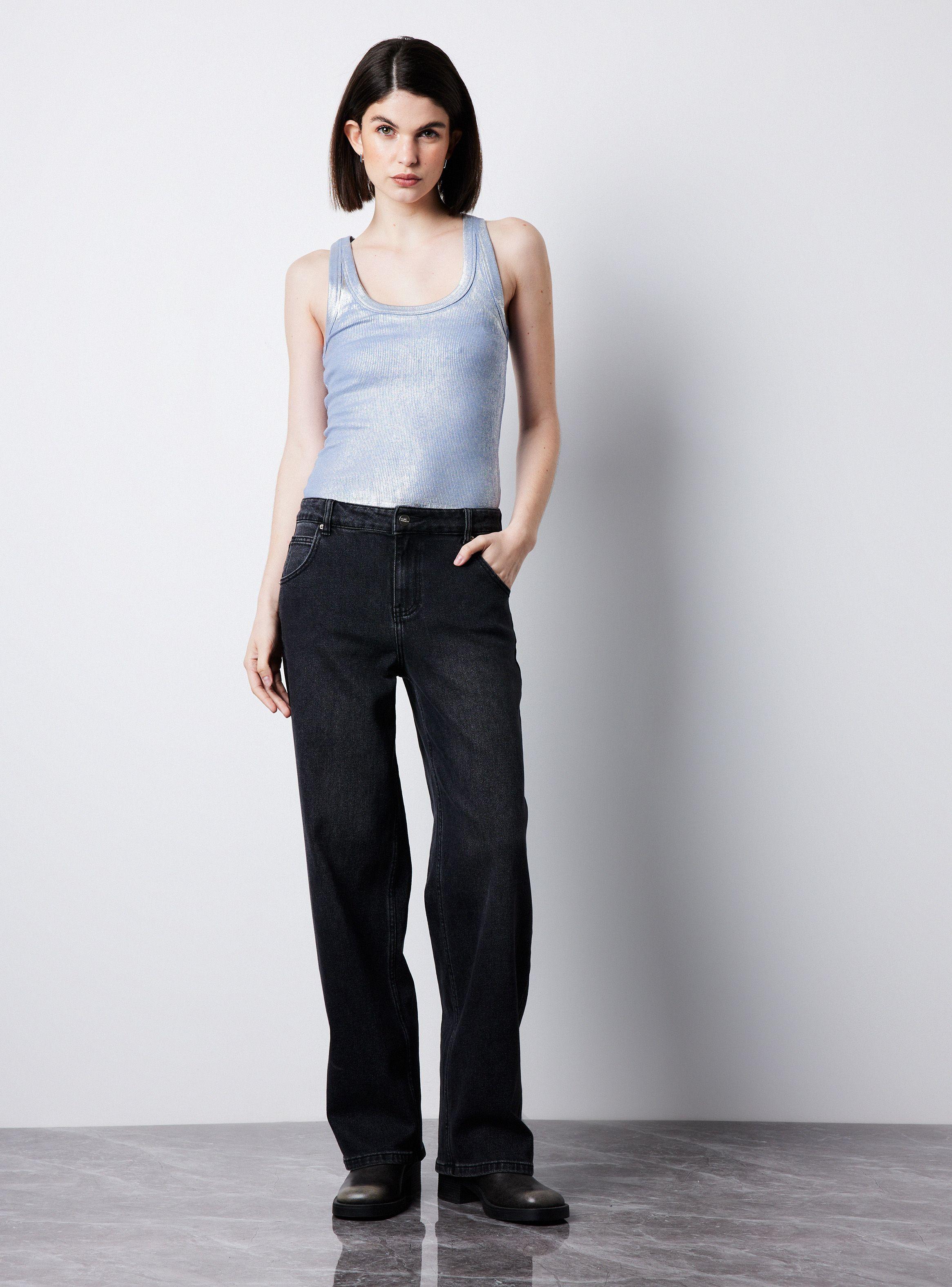 Jeans Fit Relajado Lavados Sucios-4