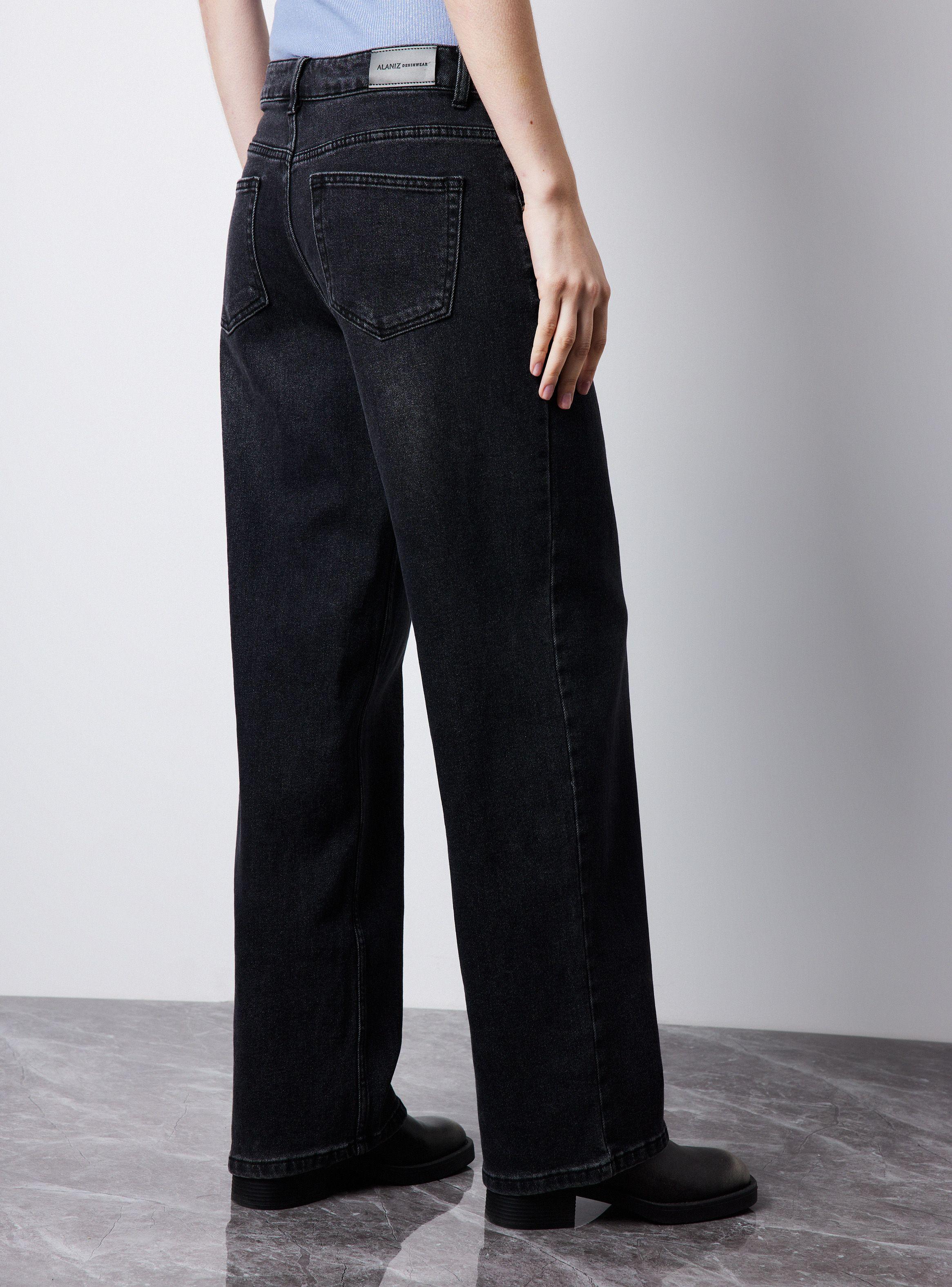 Jeans Fit Relajado Lavados Sucios-1