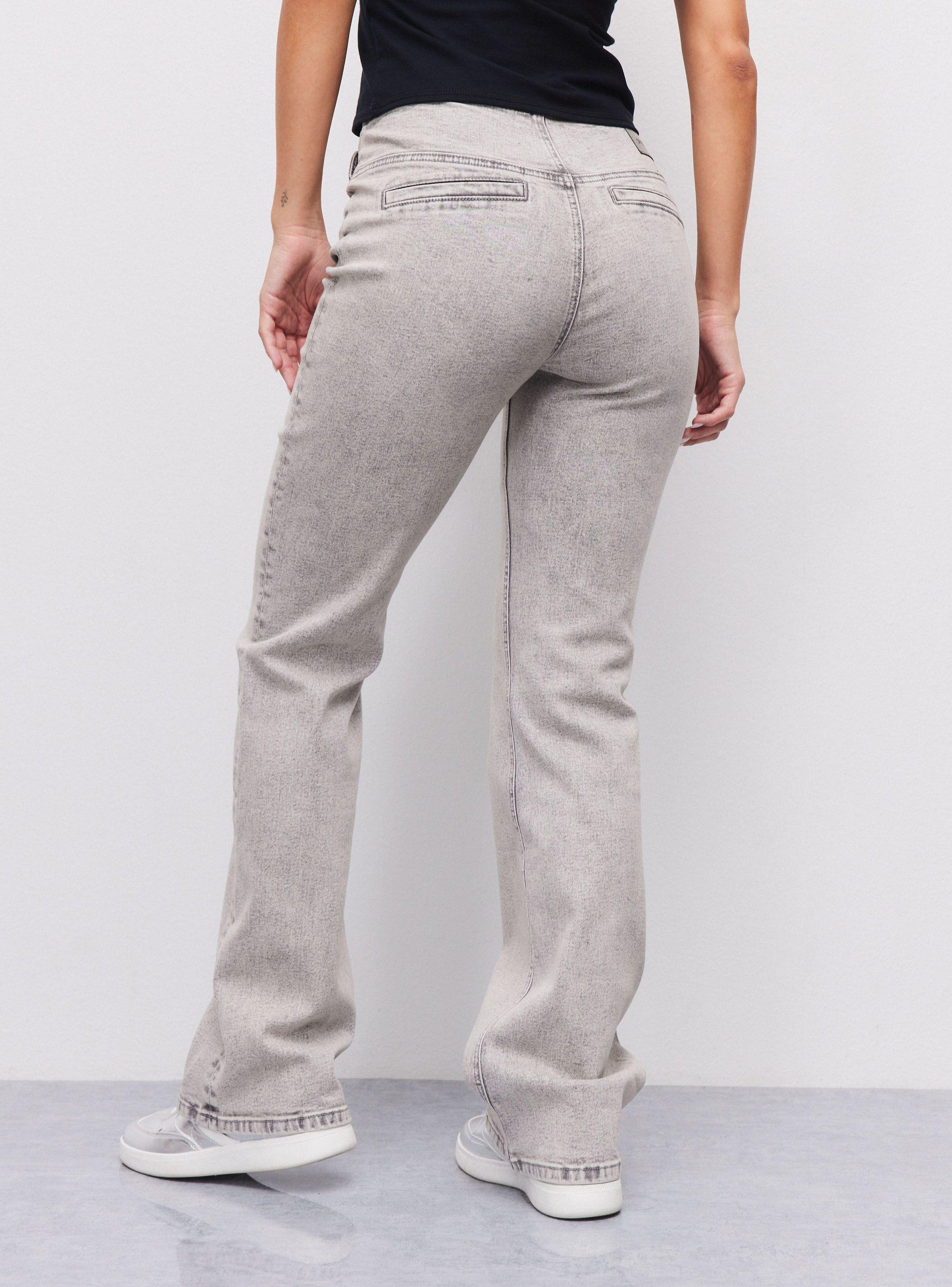 Jeans Flare con Cinturón Incorporado a Pretina-1