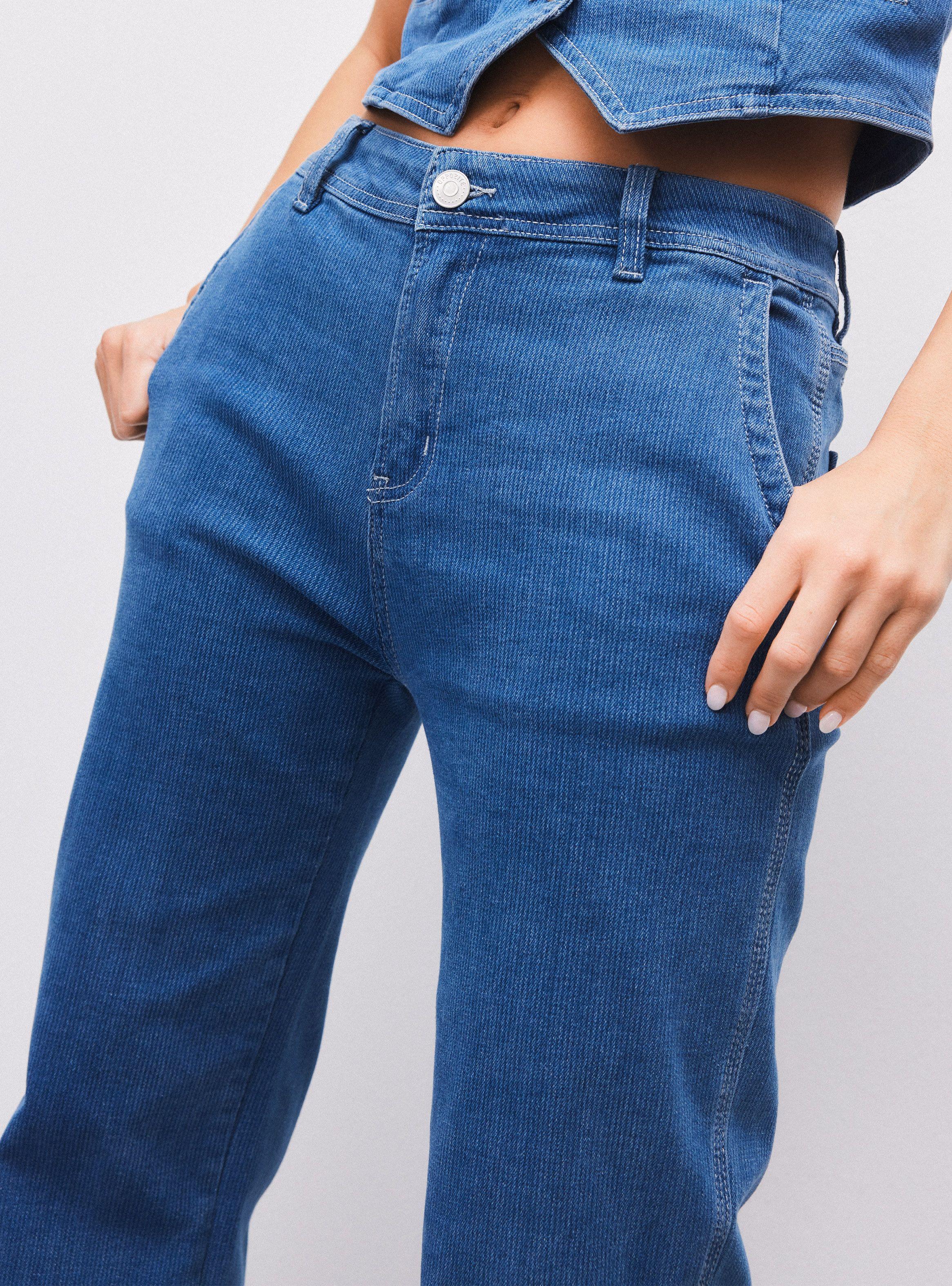 Jeans Rectos Print Raya Diplomática-2