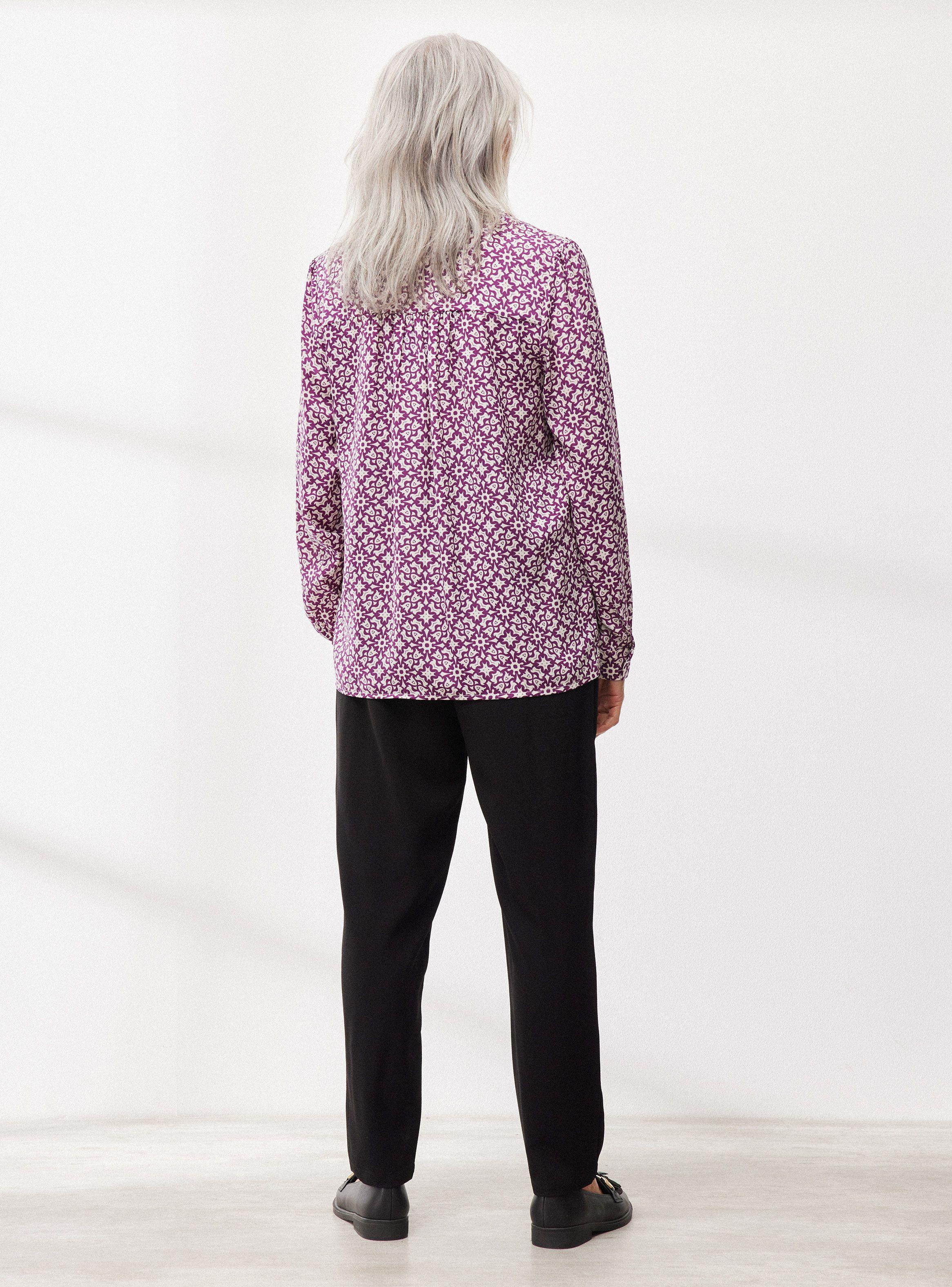 Blusa Estampada de Satín Opaco-5
