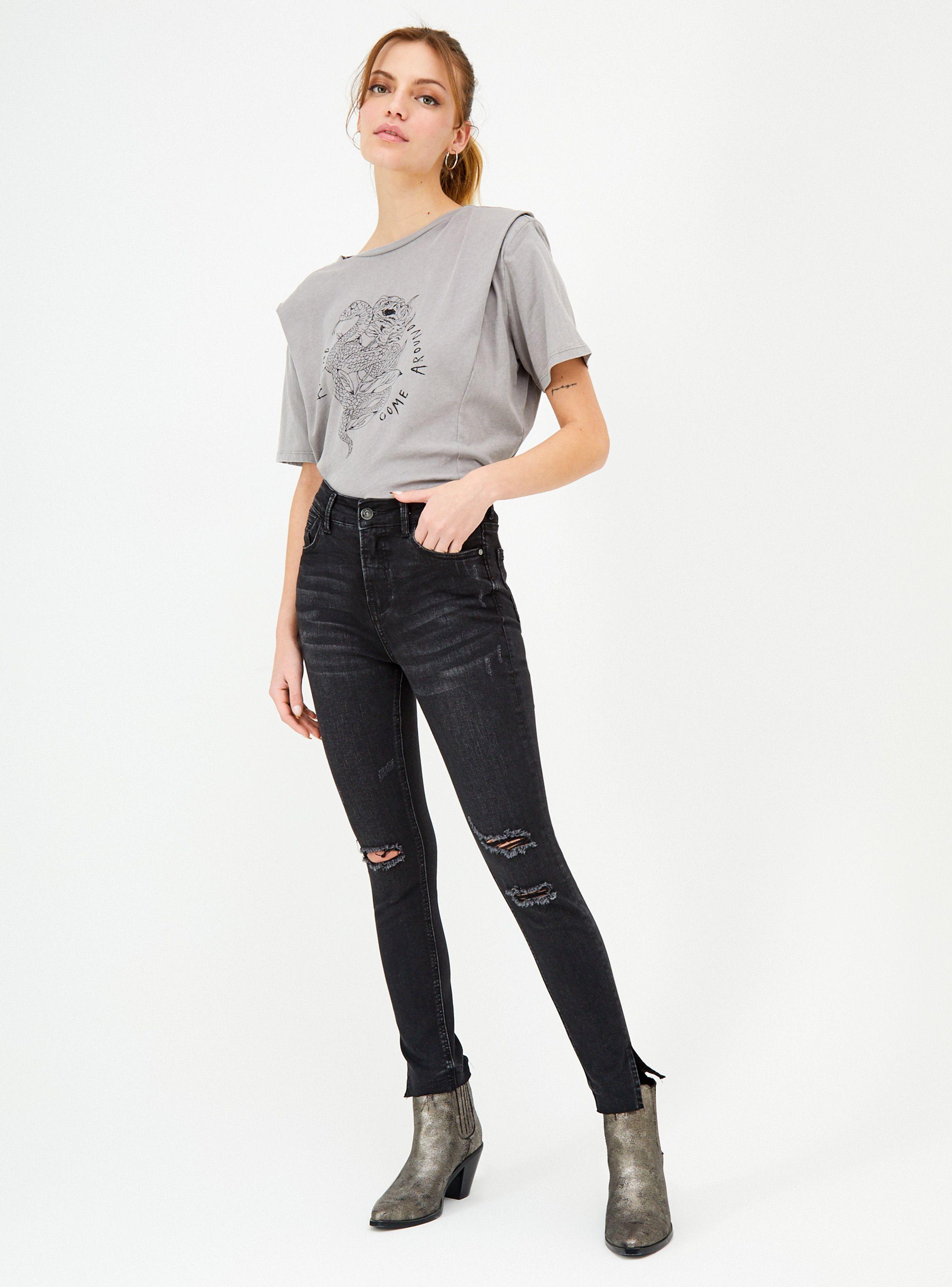 Jeans Skinny con Detalles de Roturas-3