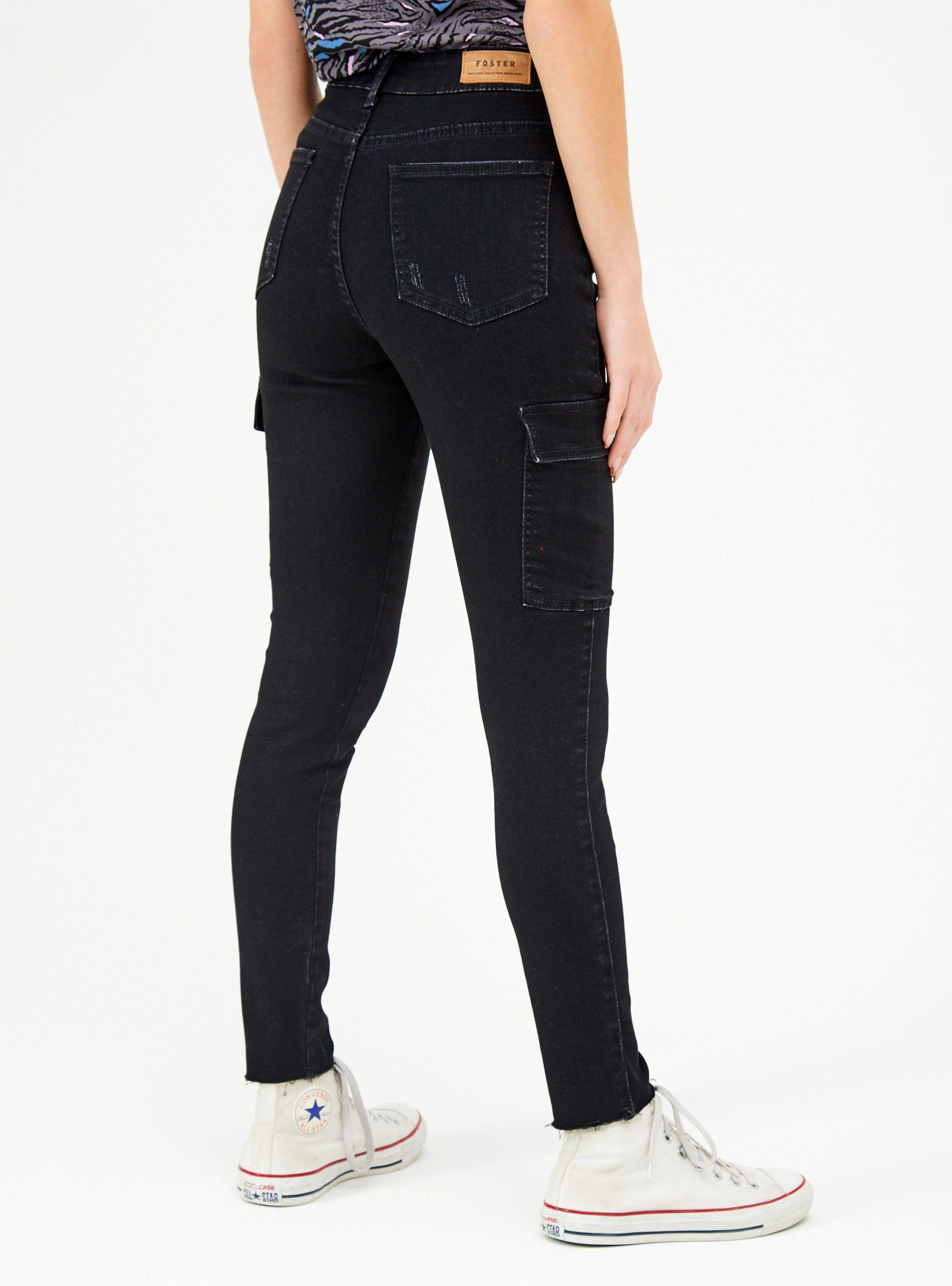 Jeans Skinny Cargo Tiro Alto-1
