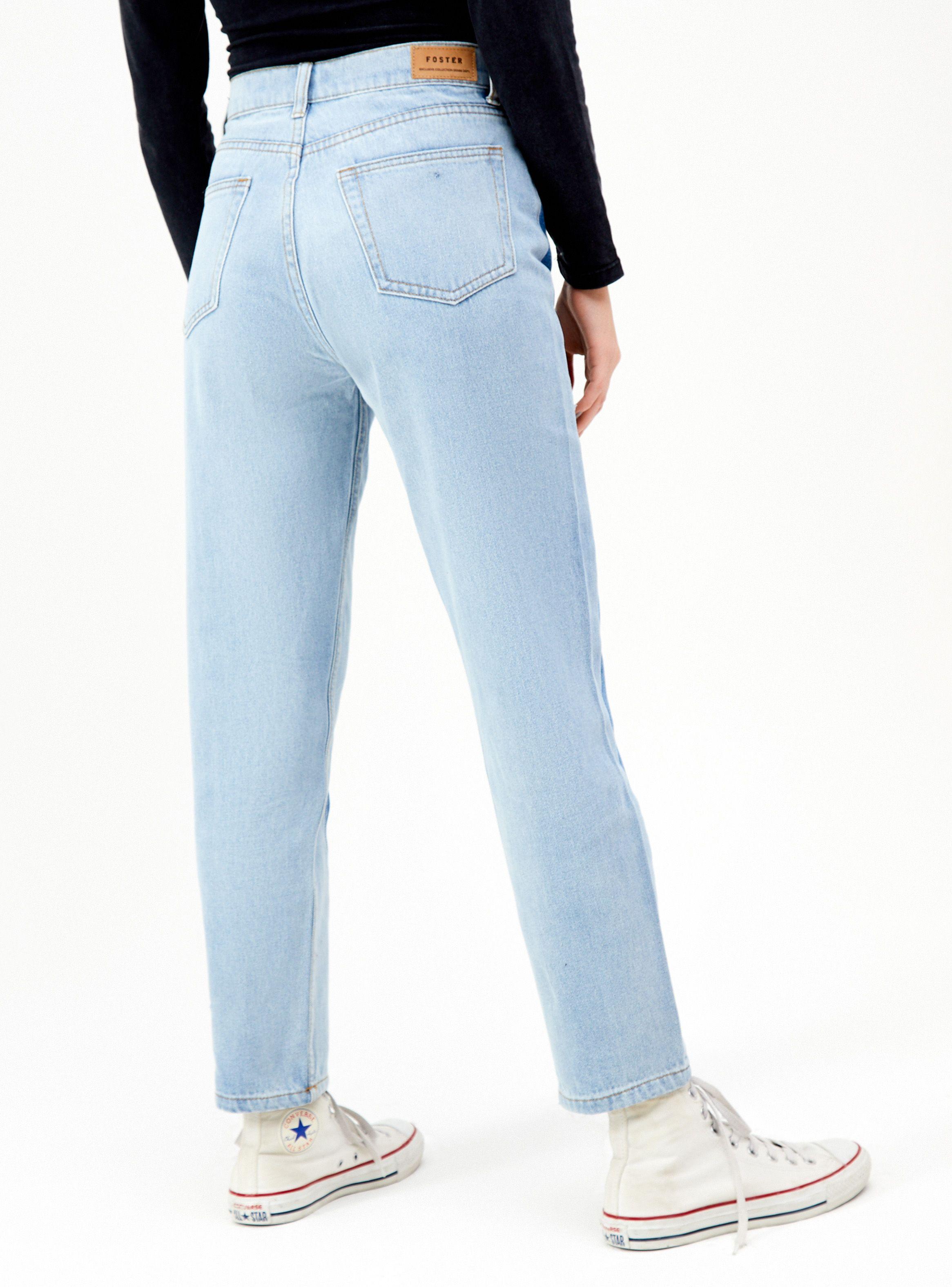 Jeans Fit Mom Bicolor-1