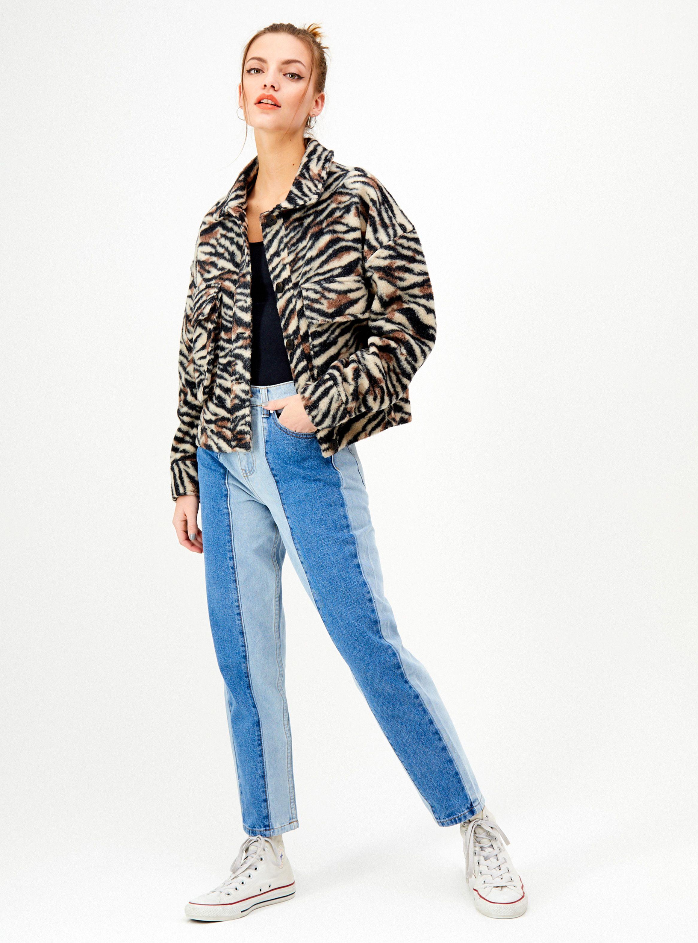 Jeans Fit Mom Bicolor-3