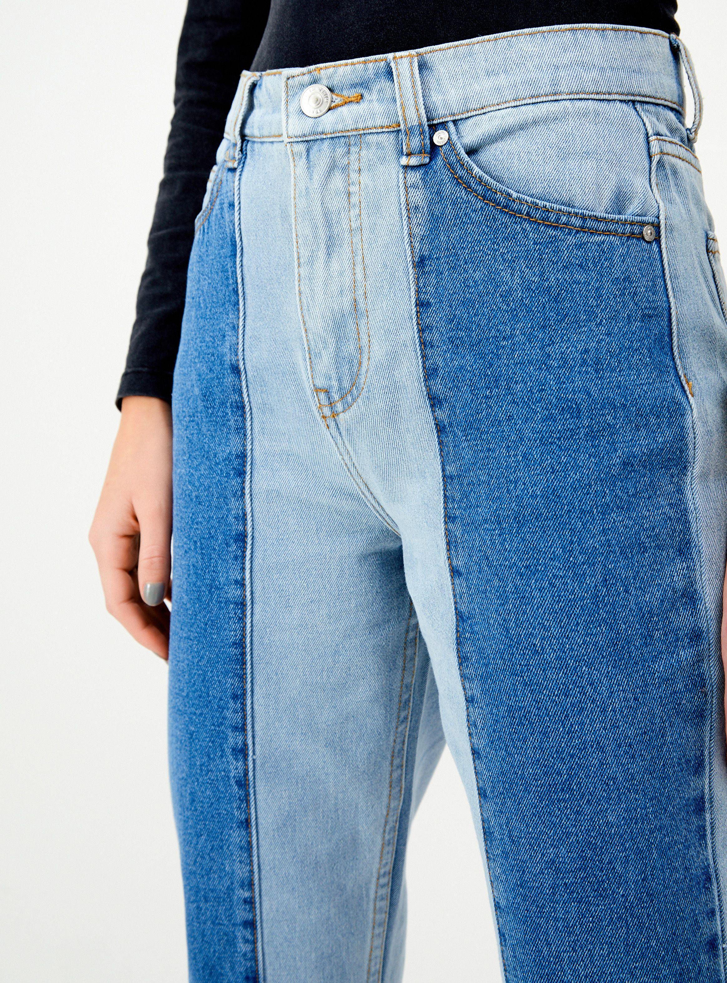 Jeans Fit Mom Bicolor-2