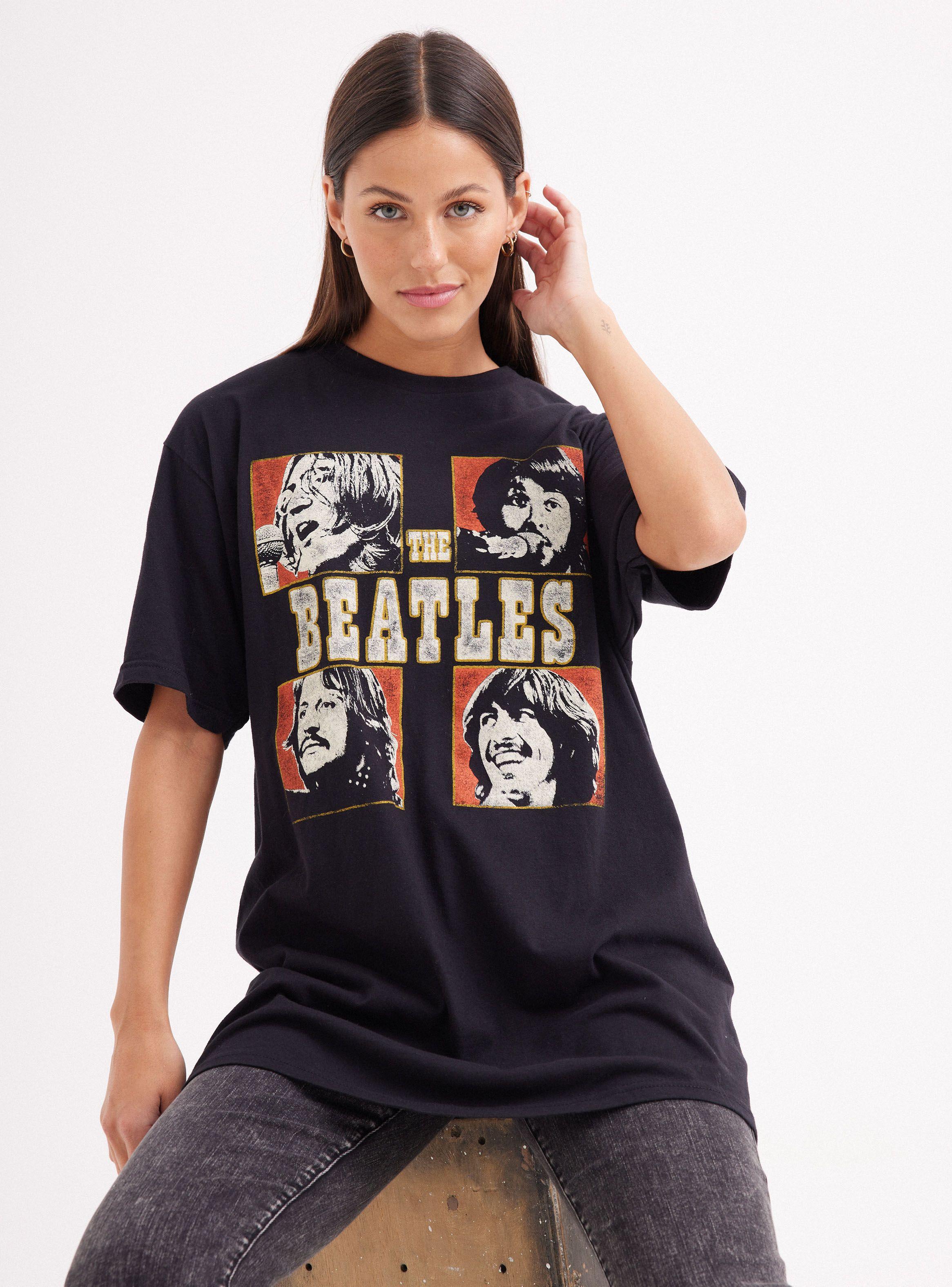 Polera Negro The Beatles Talla L-0
