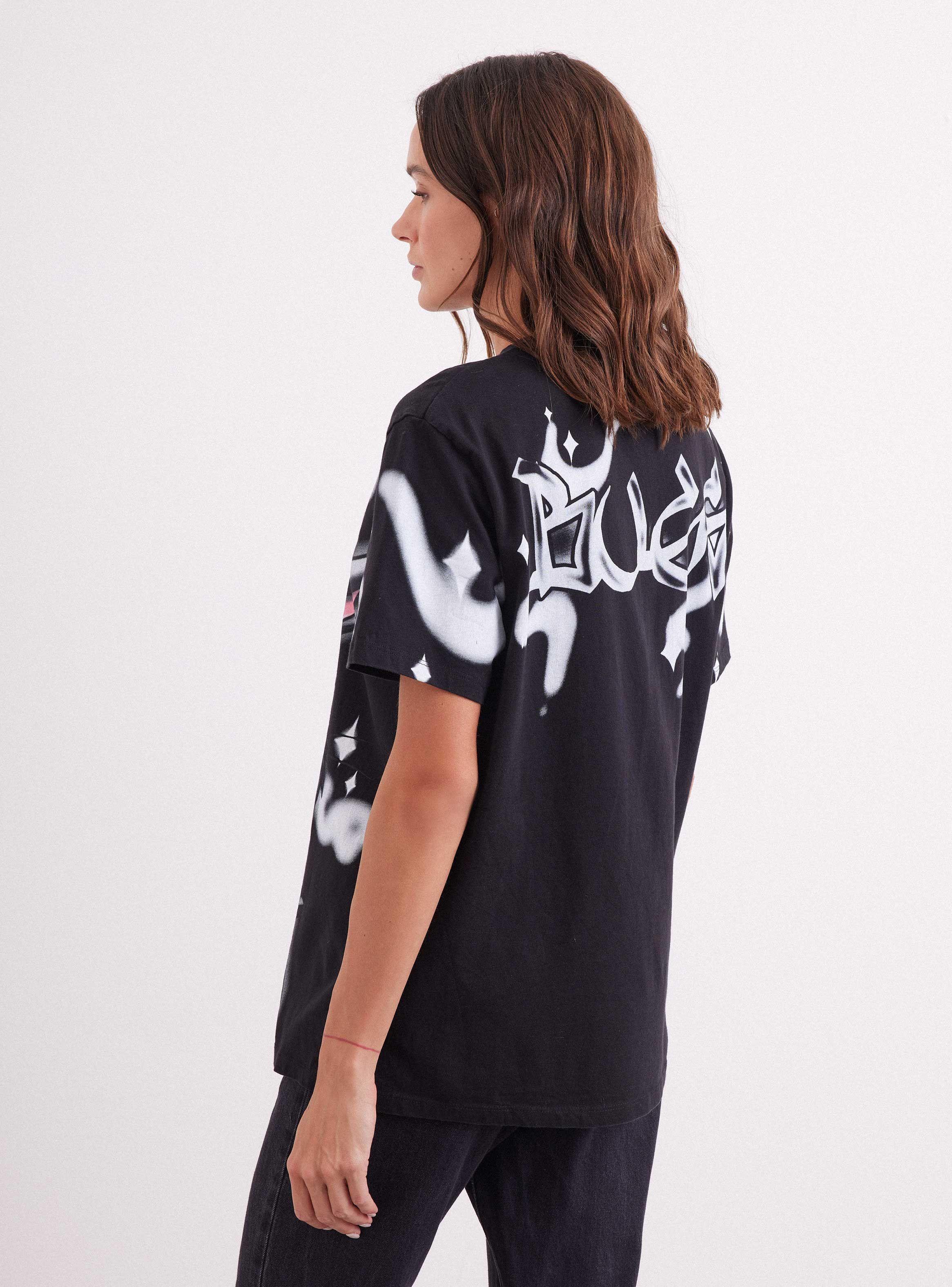 Polera Negro Bershka Talla M-1