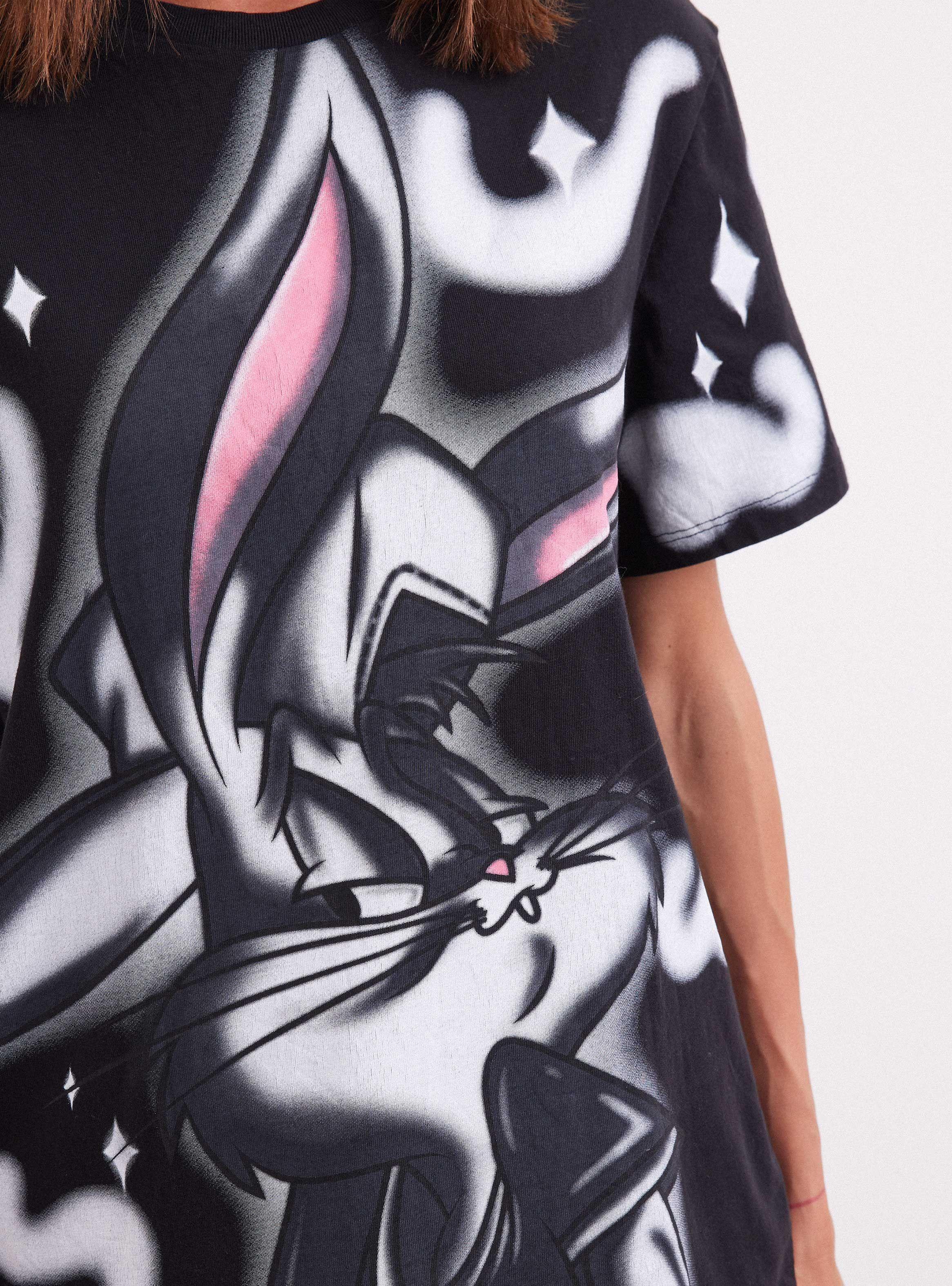 Polera Negro Bershka Talla M-2