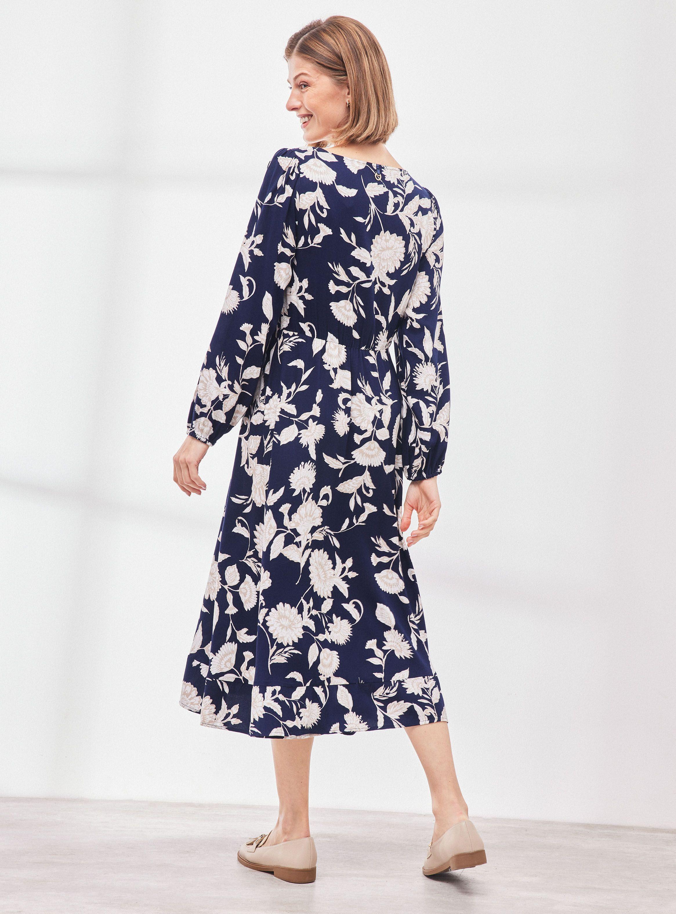 Vestido Estampado con Cruce en Escote-5