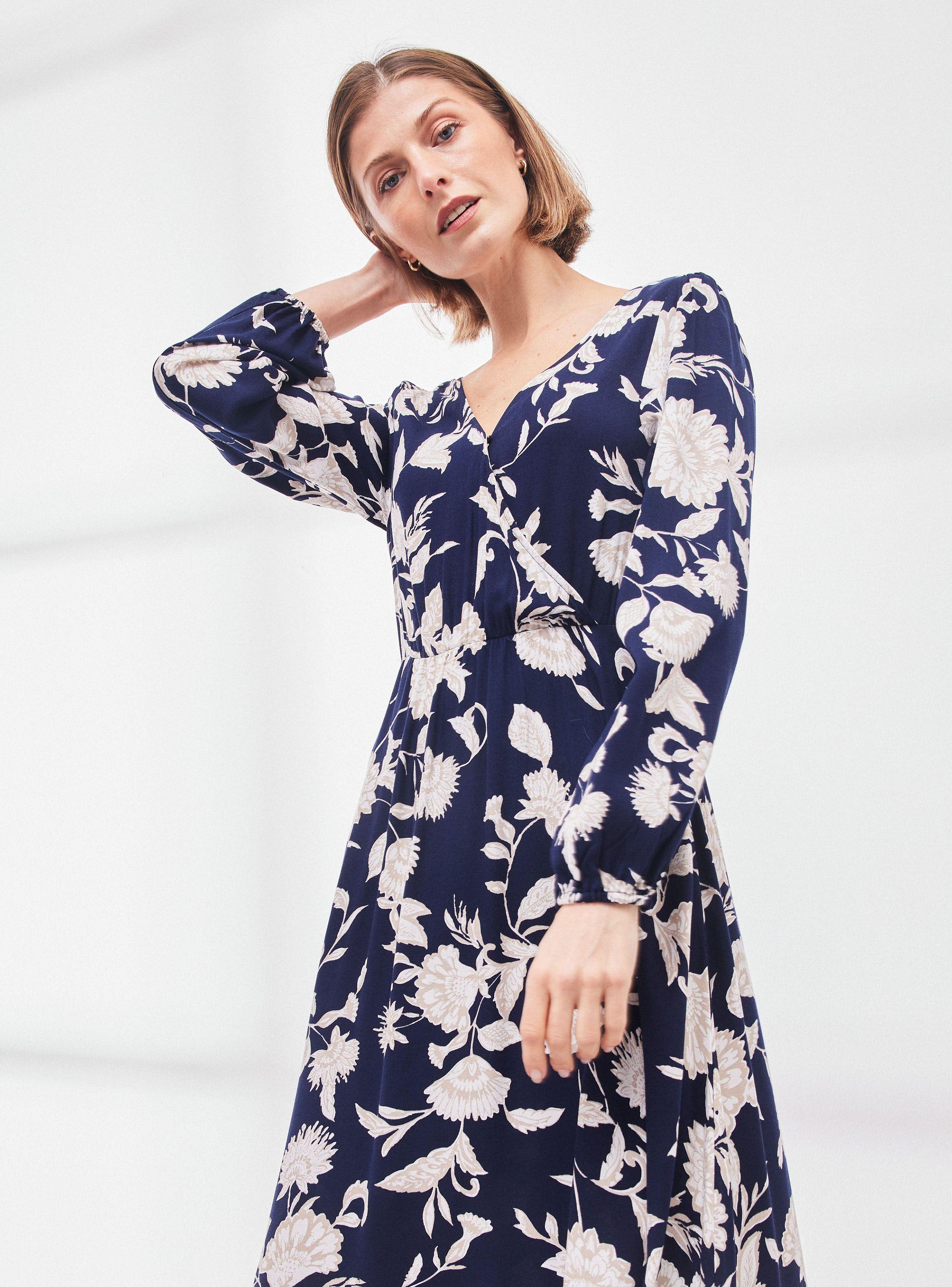 Vestido Estampado con Cruce en Escote-0