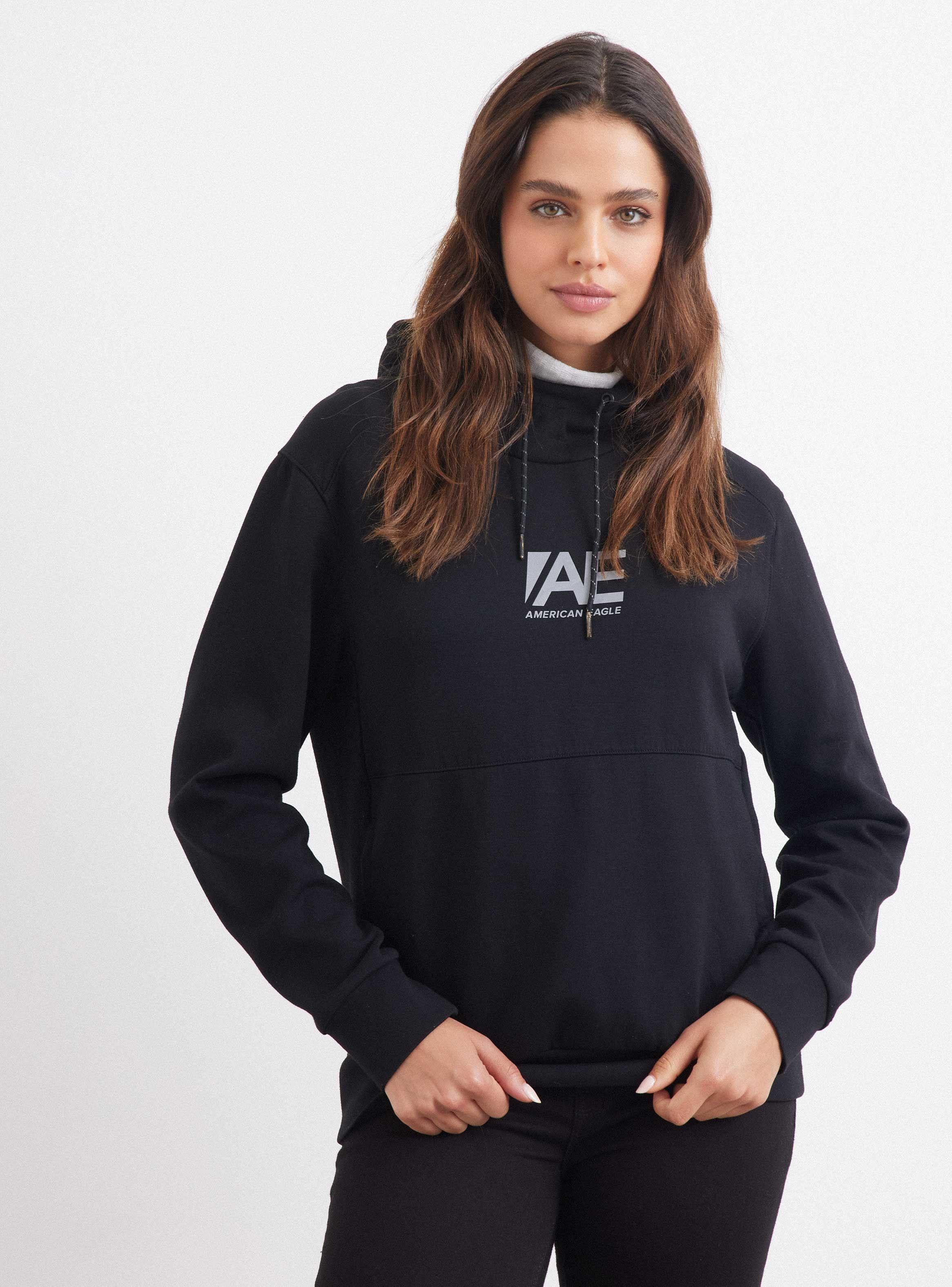 Polerón Negro American Eagle Talla M-0