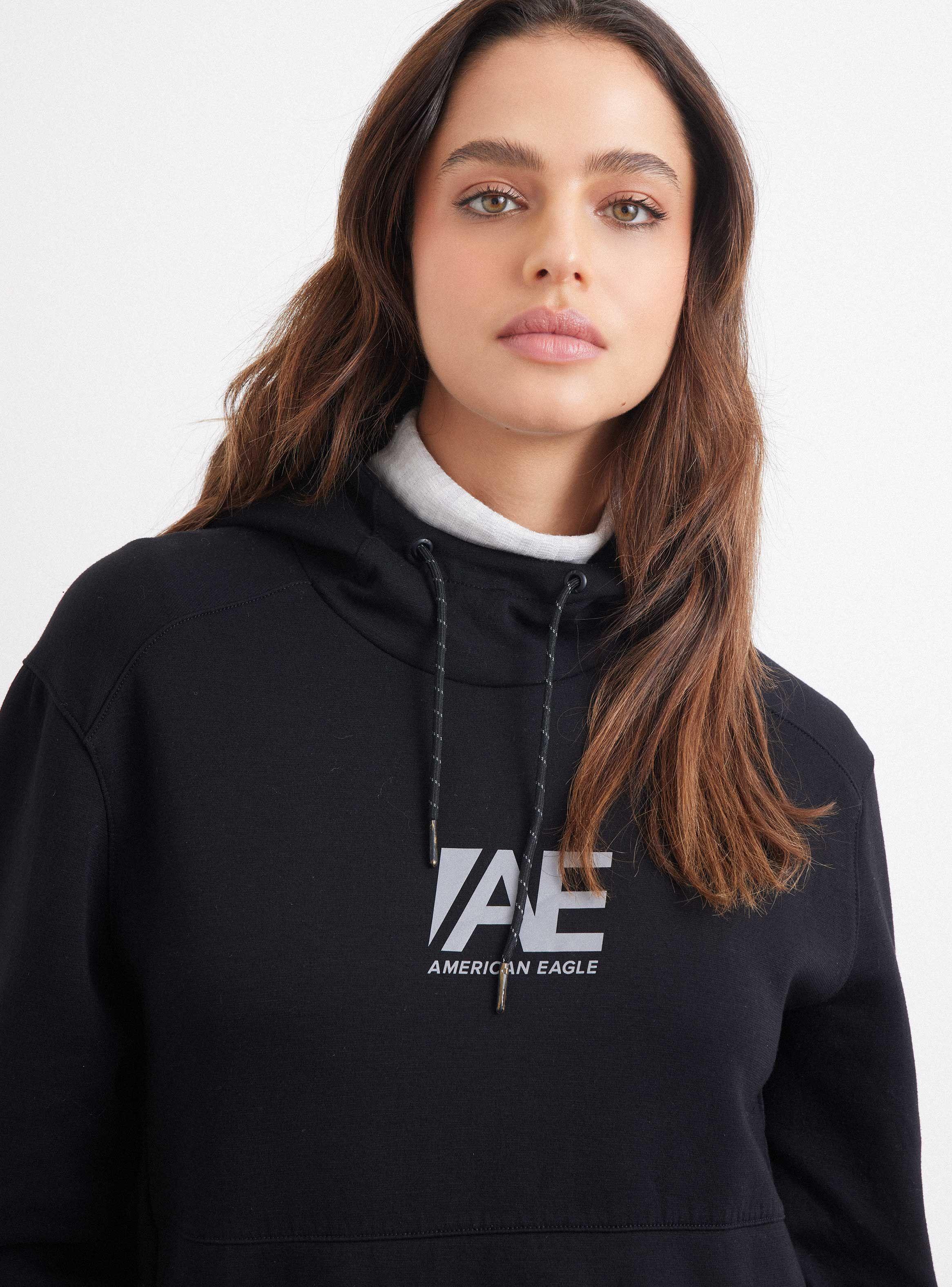 Polerón Negro American Eagle Talla M-2