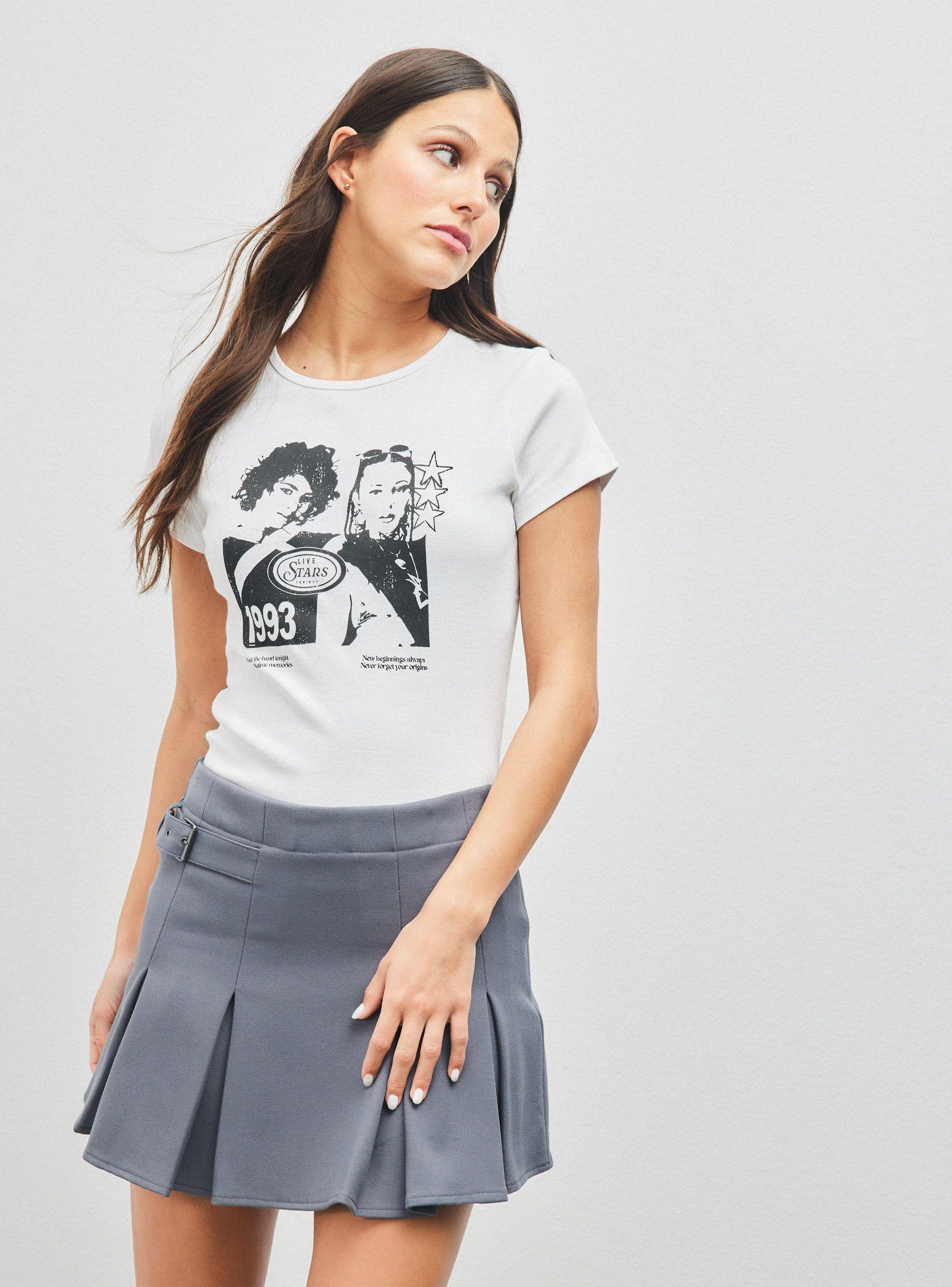 Falda Tablas Con Hebilla Lateral-0