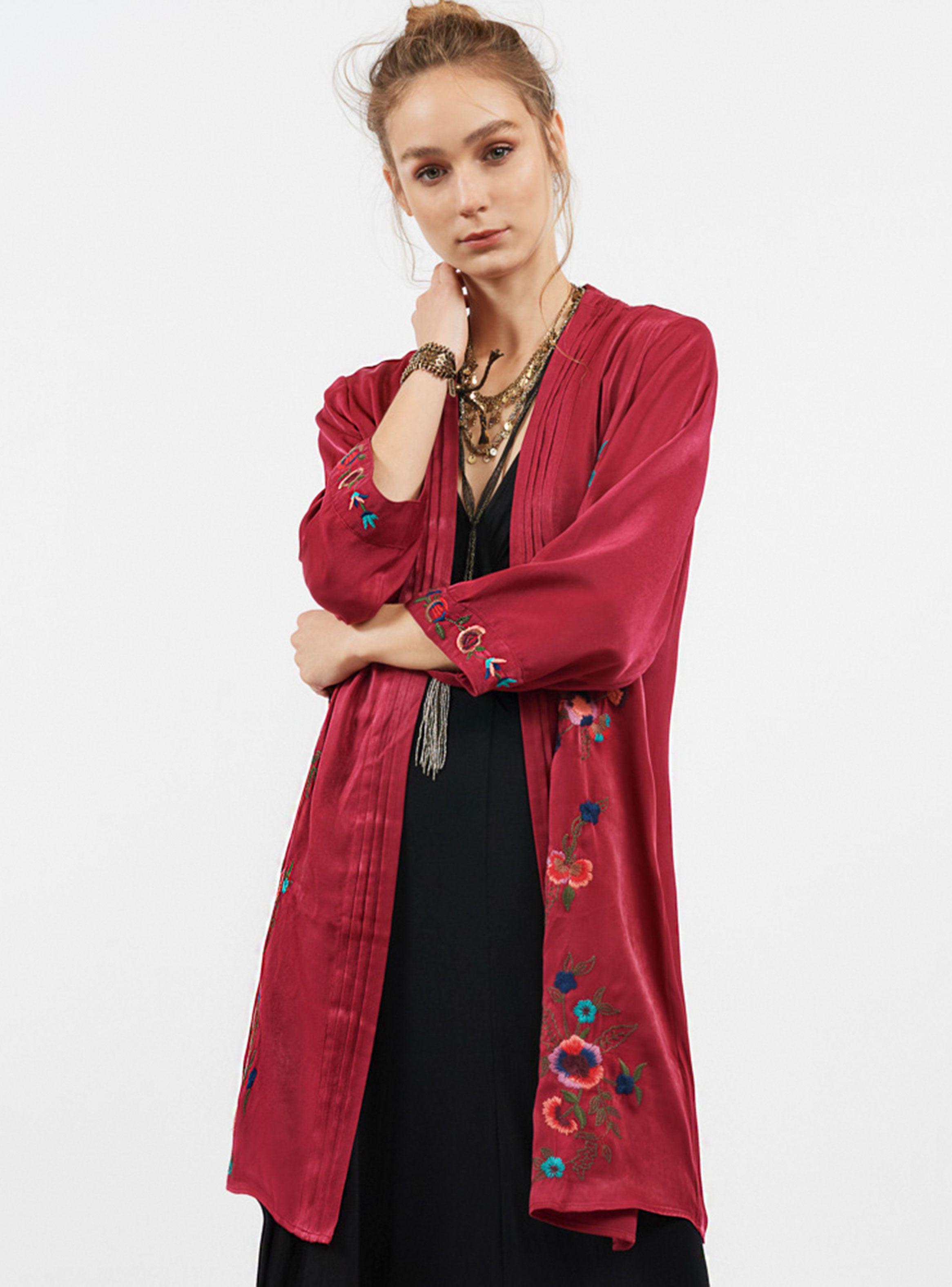 Kimono Satín Bordado Umbrale-0