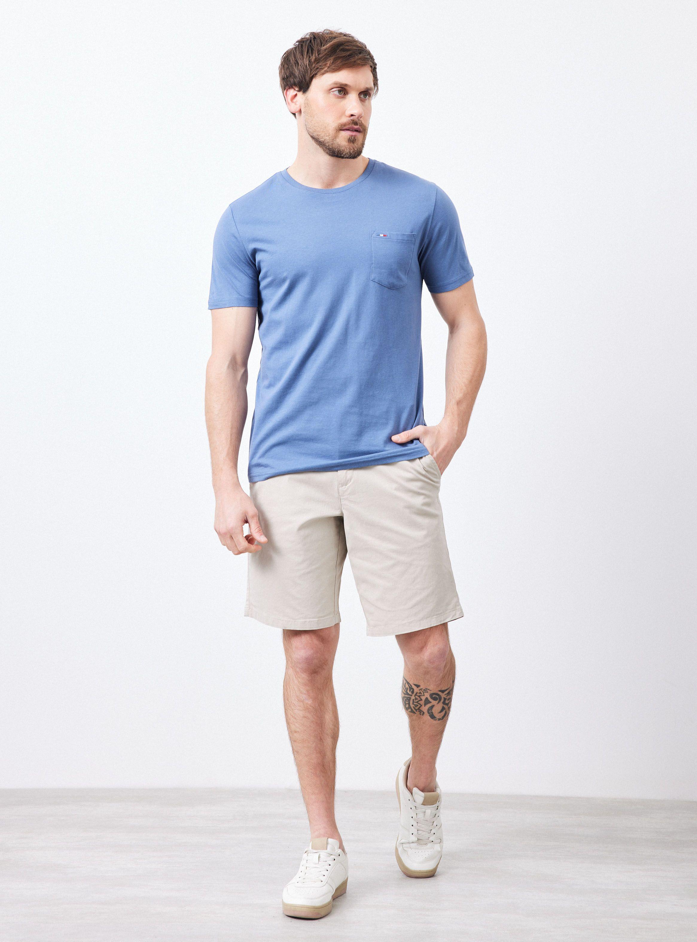 Polera Crew Neck con Bolsillo Algodón-4