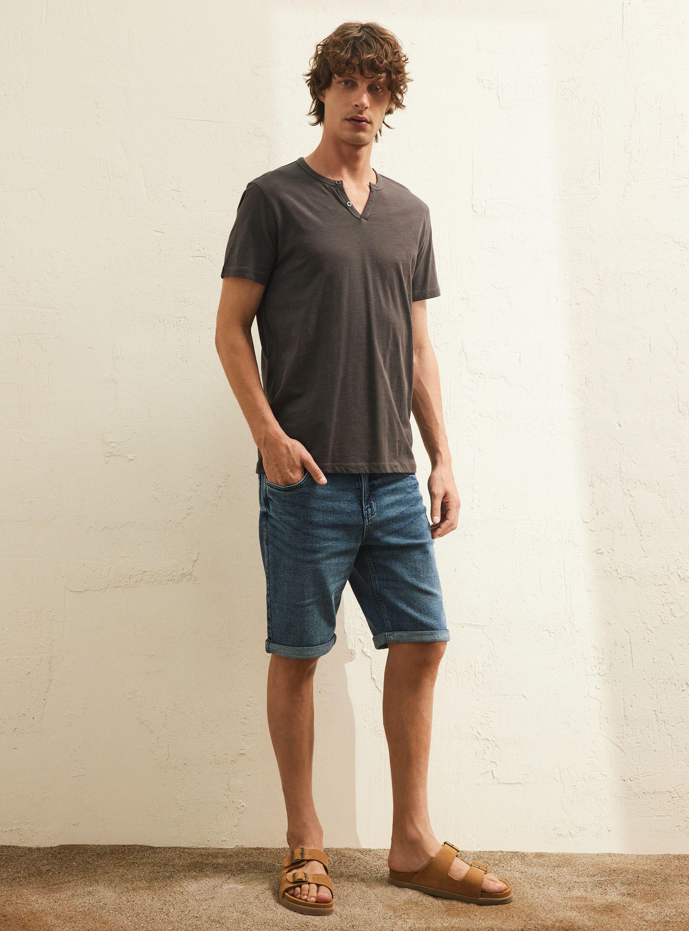Polera Básica Henley Manga Corta-4