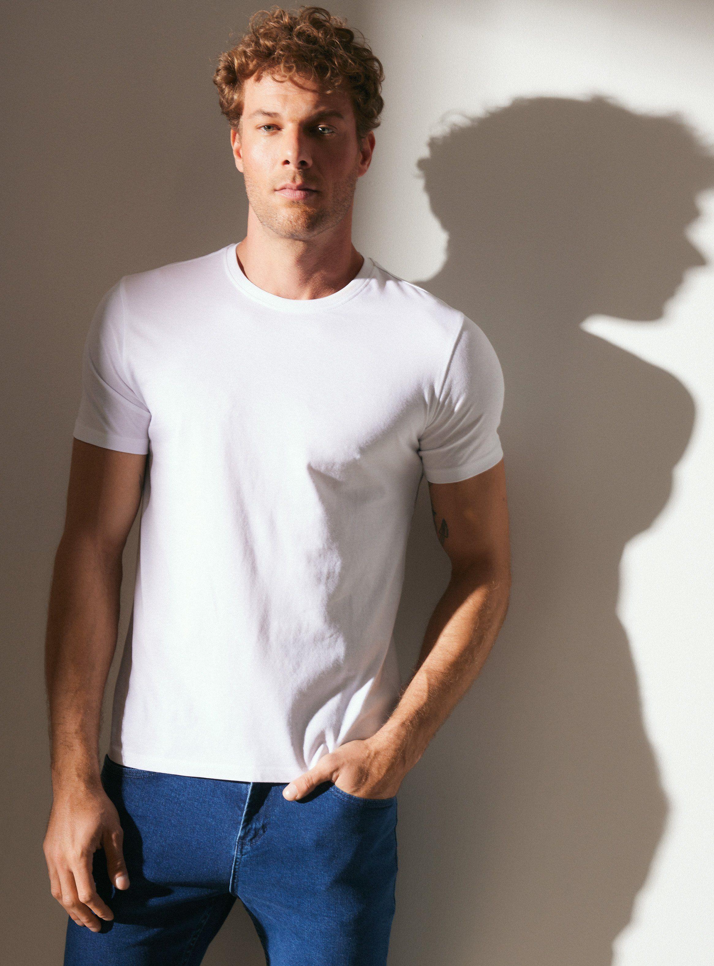 Polera R-Neck Básica Manga Corta-0