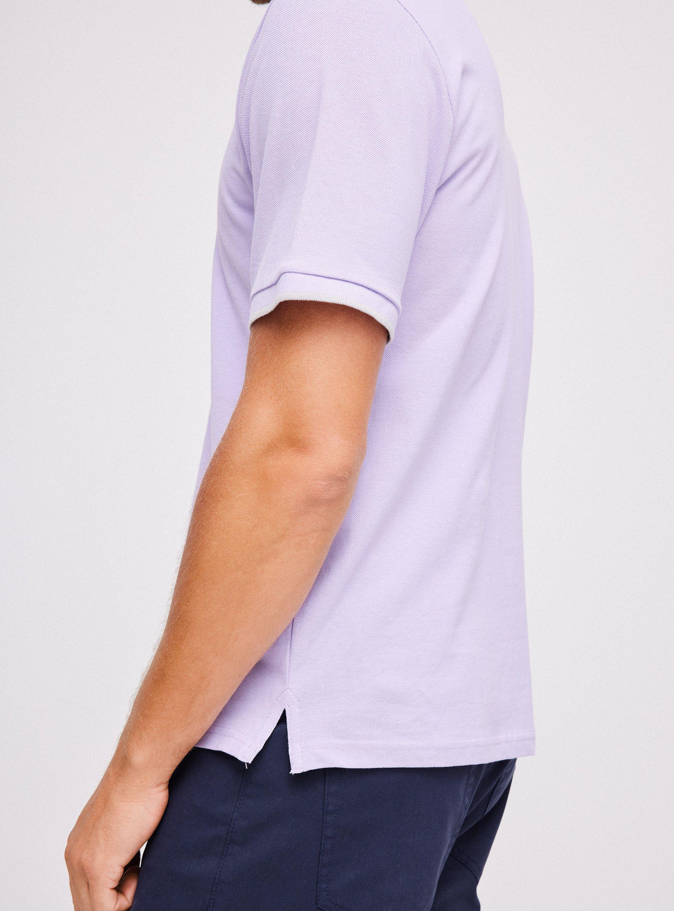 Polera Manga Corta Piqué Detalle Cuello y Manga-3