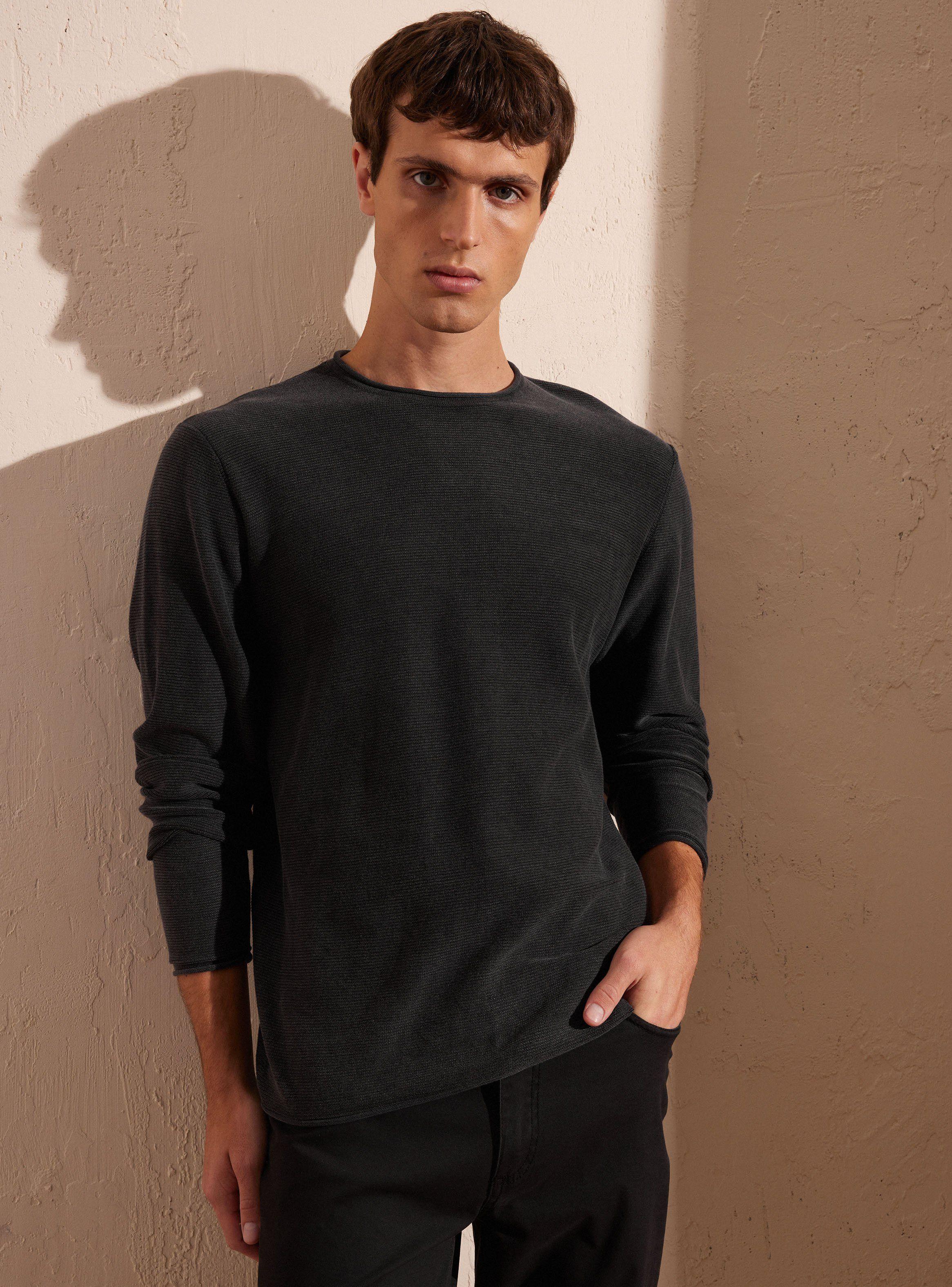 Sweater Cuello Rolled Garment Dyed Manga Larga-0