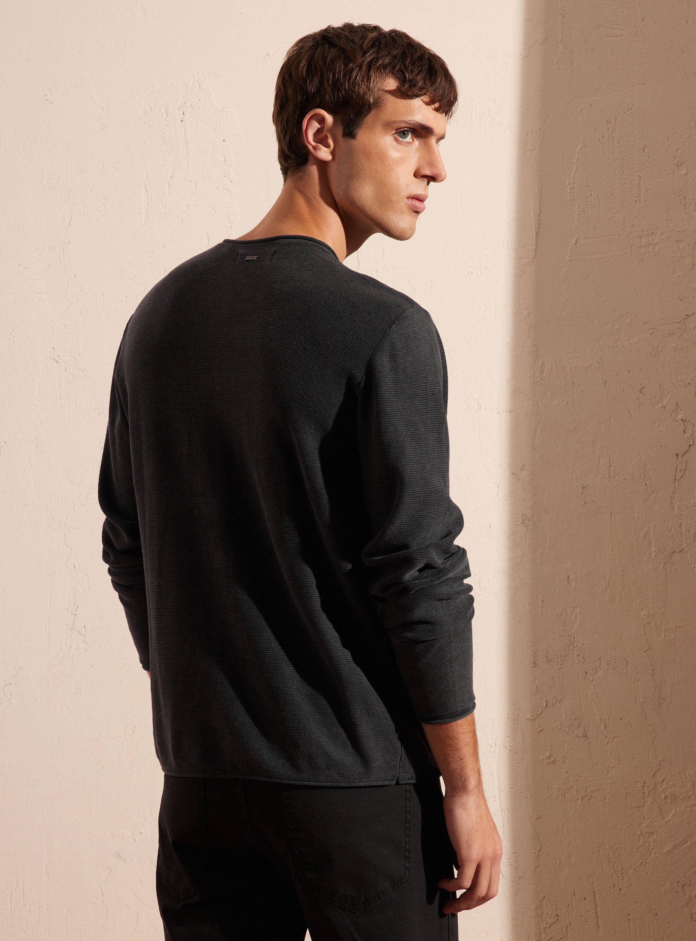 Sweater Cuello Rolled Garment Dyed Manga Larga-1