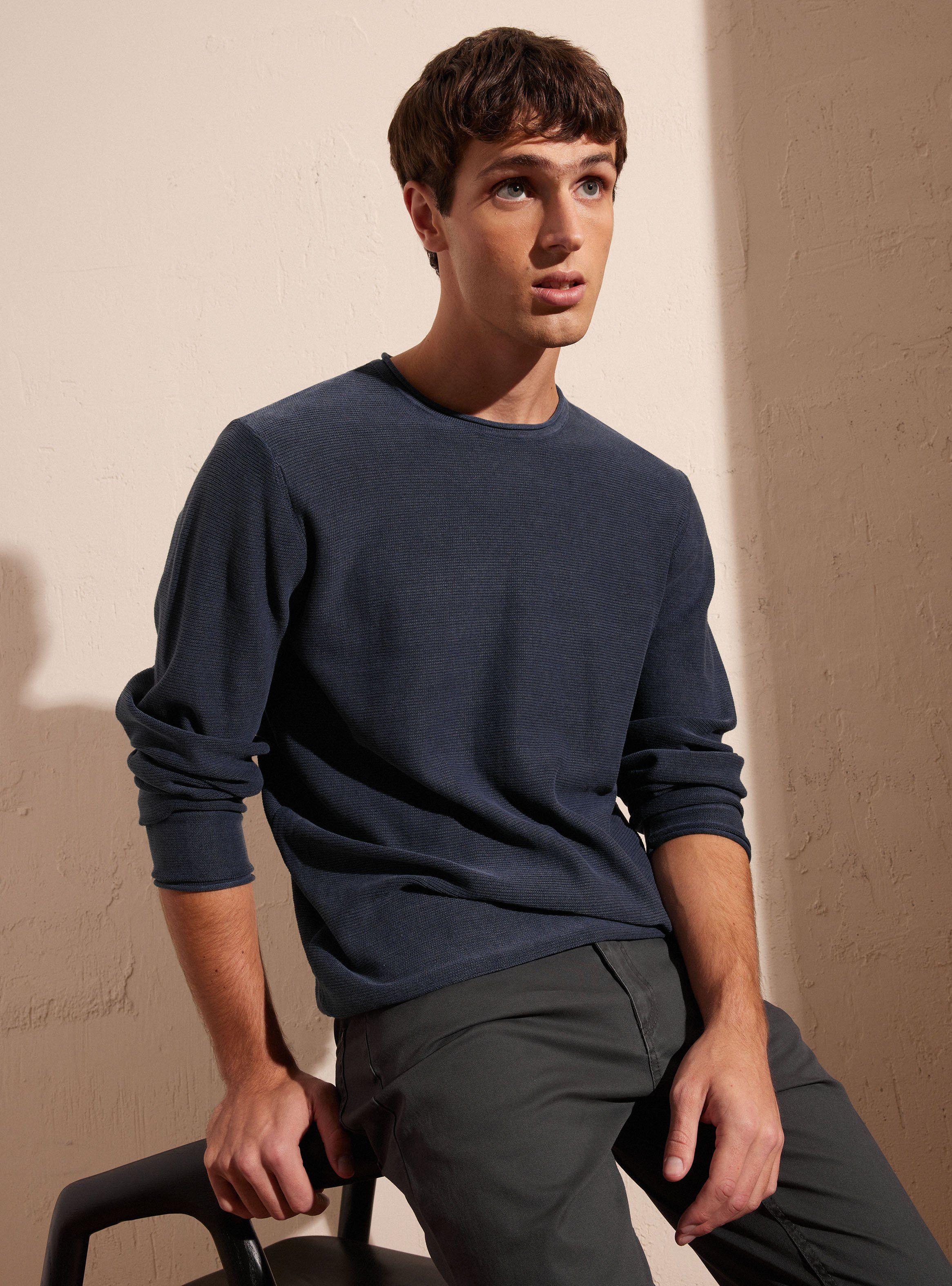 Sweater Cuello Rolled Garment Dyed Manga Larga-0