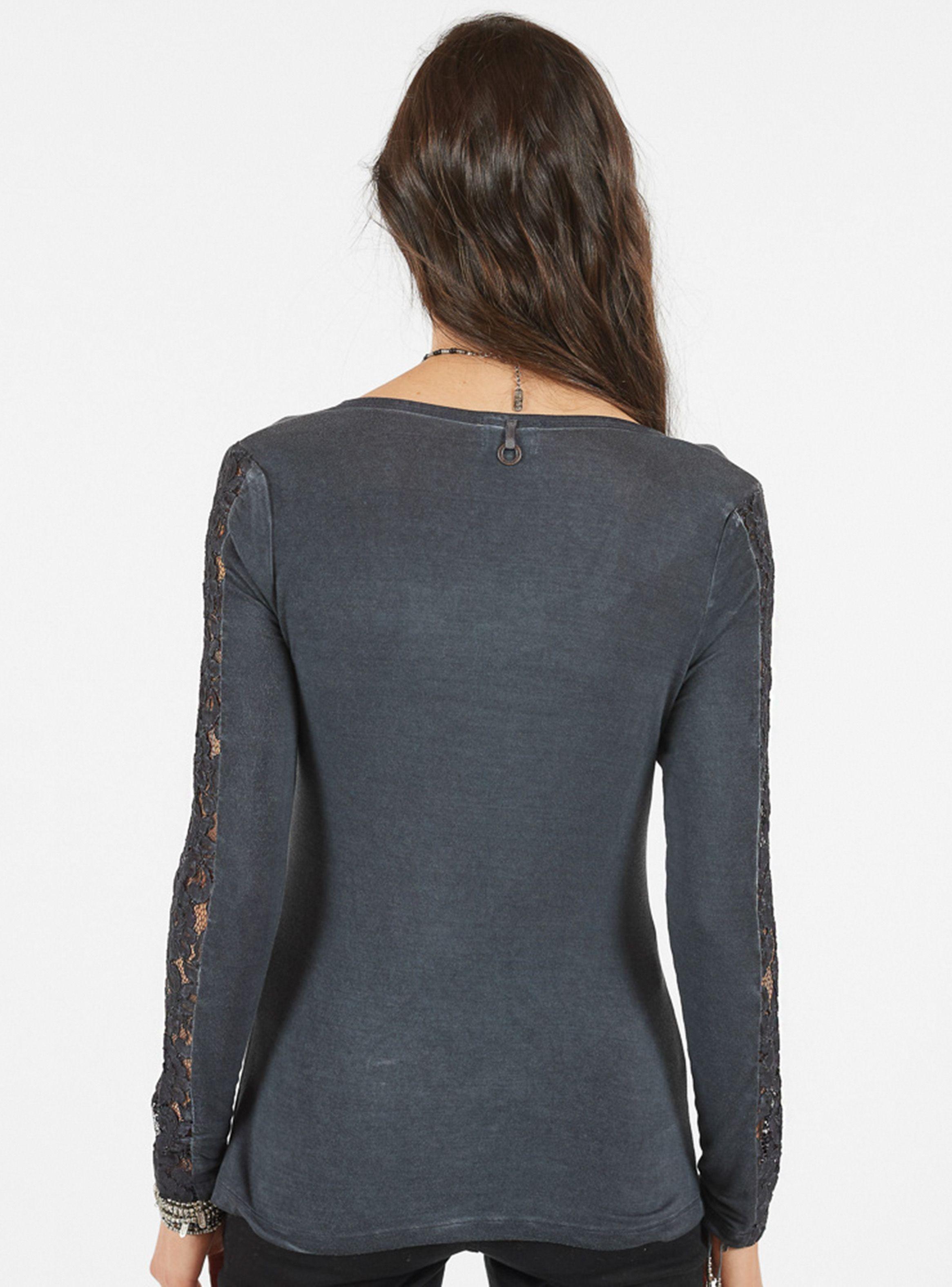 Polera Mangas con Encaje Umbrale-1