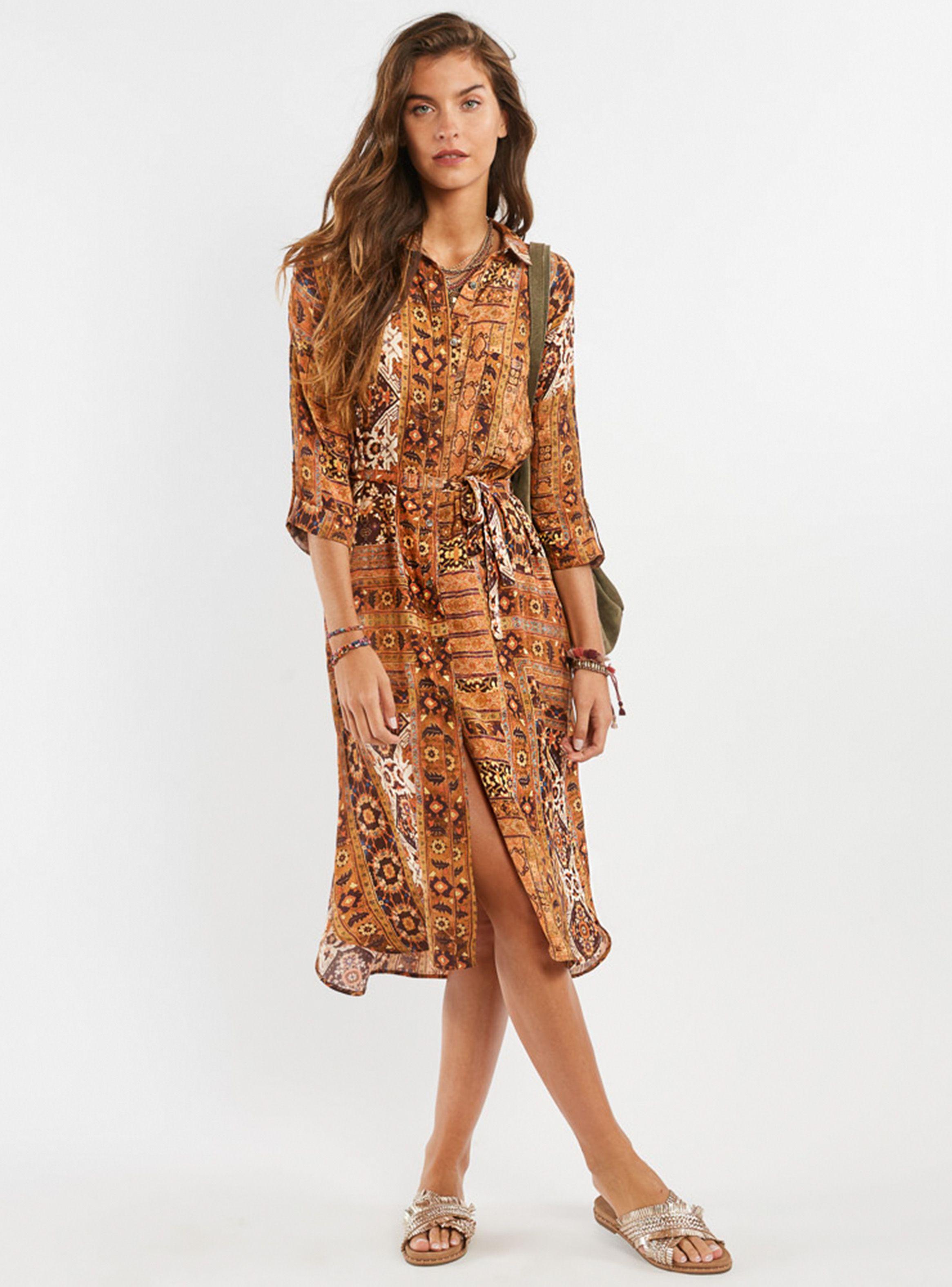 Vestido Casero Largo Estampado Umbrale-3