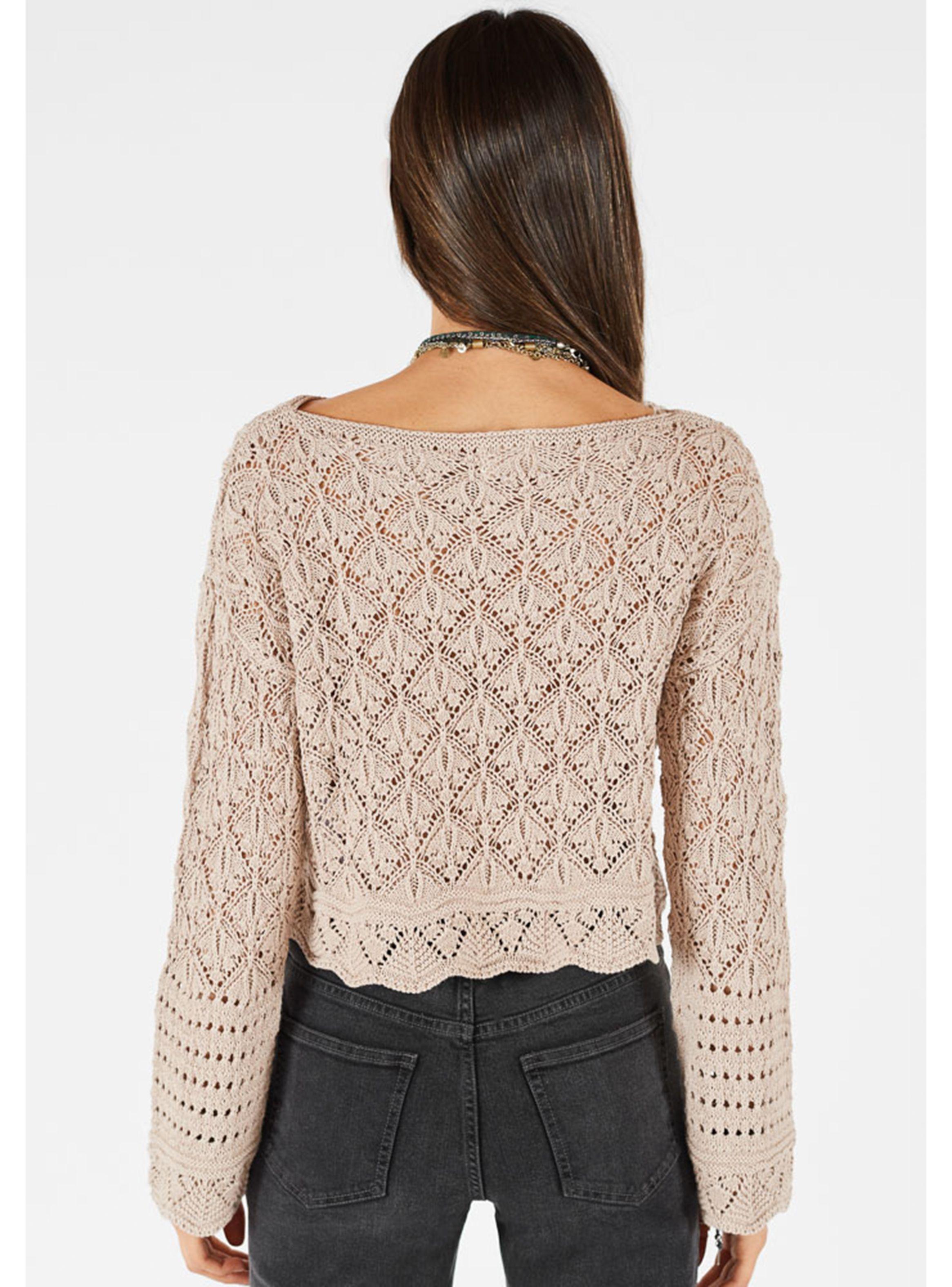 Sweater de Hilo Cerrado y Manga Flare Umbrale Be-1
