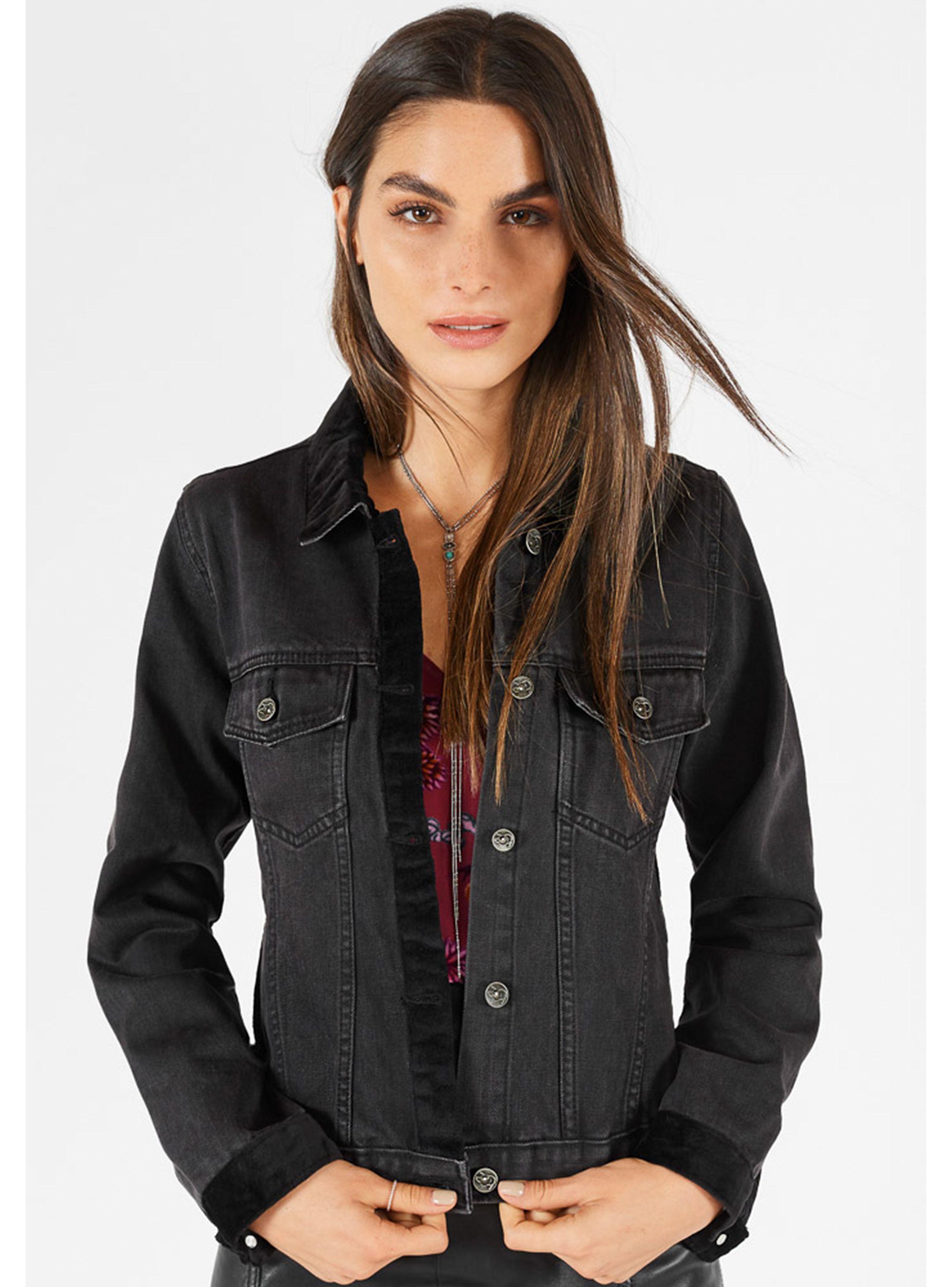 Chaqueta de Jeans con Detalles de Terciopelo Umbrale Be-0