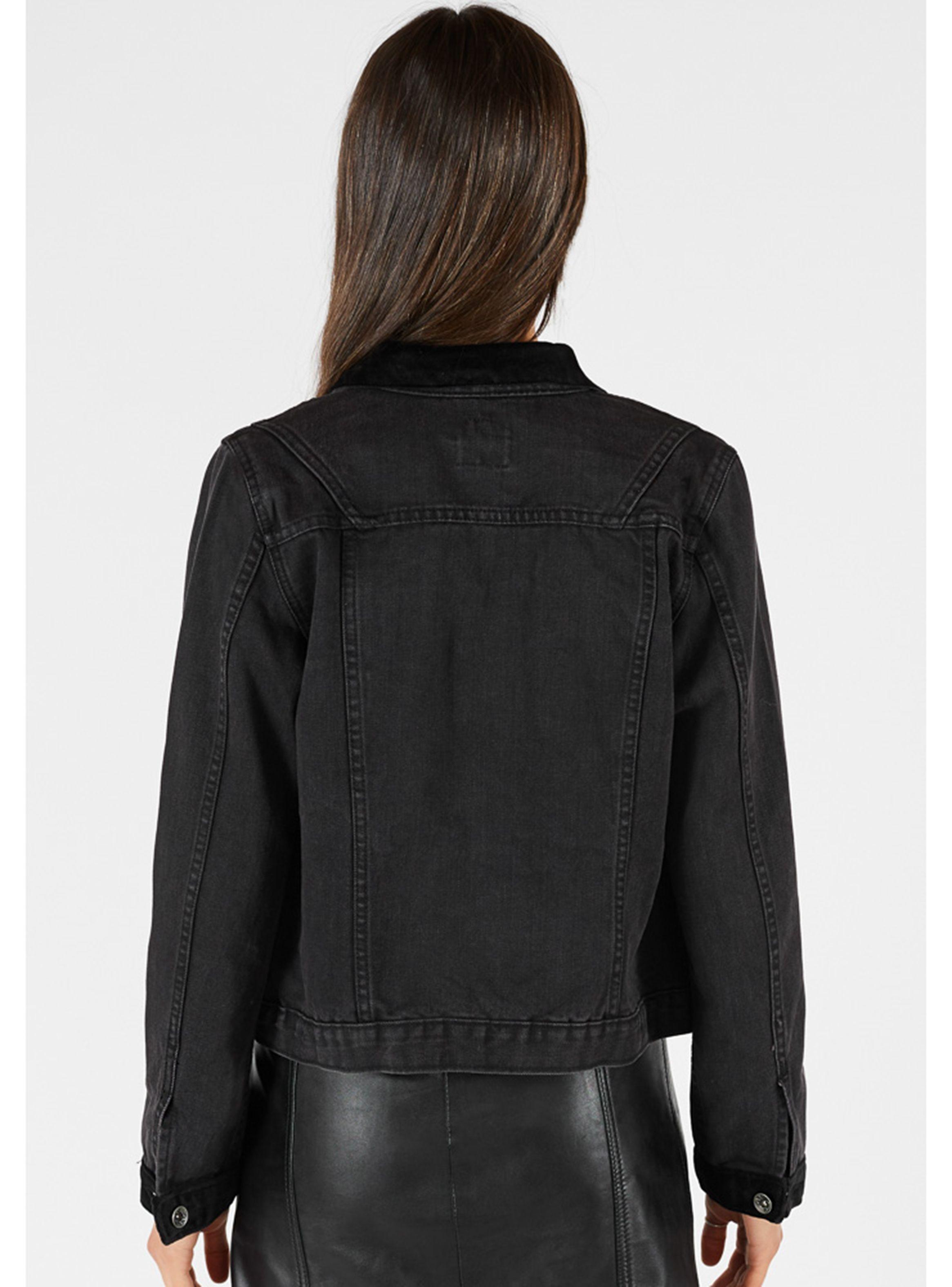 Chaqueta de Jeans con Detalles de Terciopelo Umbrale Be-1