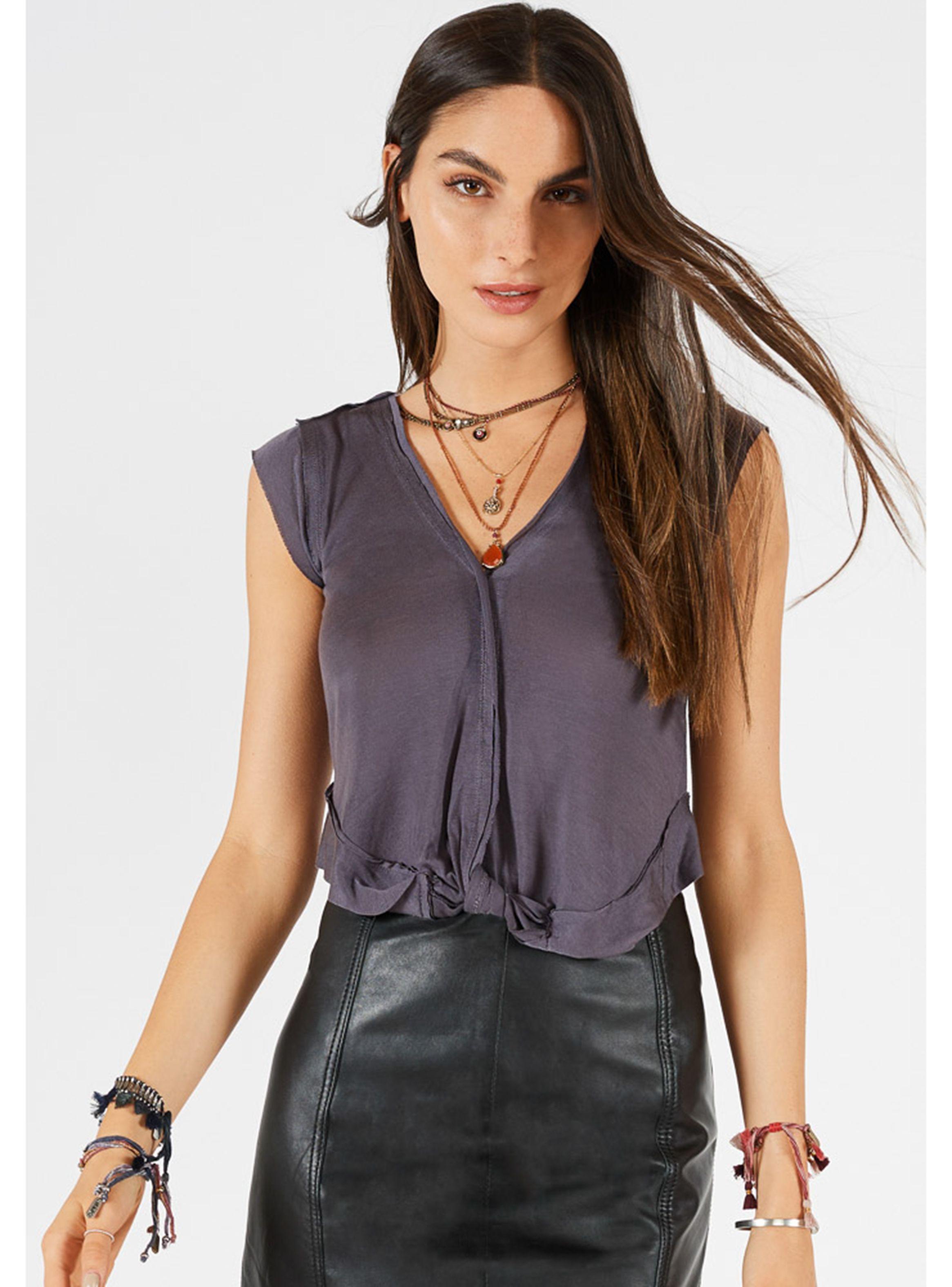 Polera Sustentable Nudo Delantero Umbrale Be-0