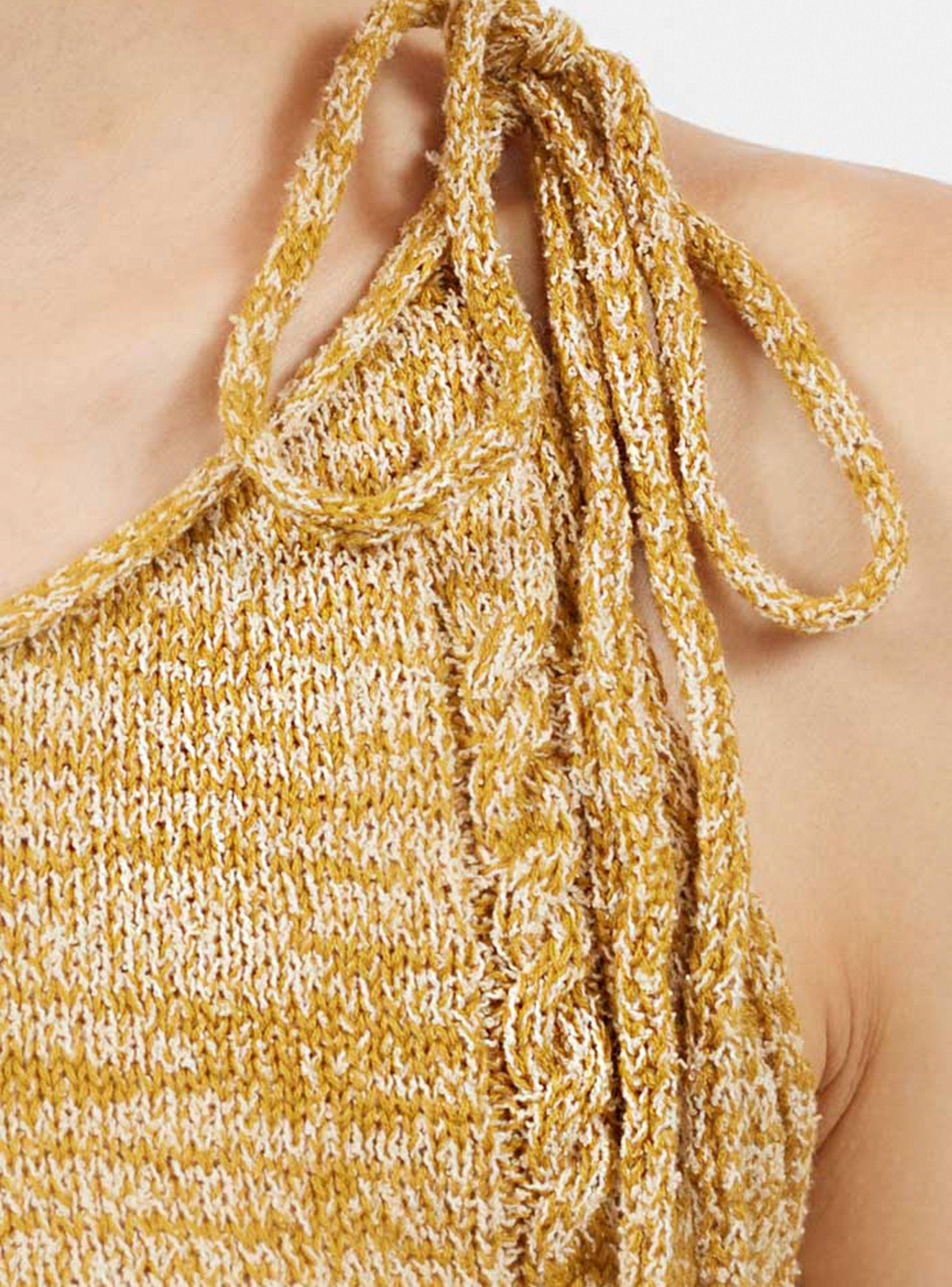 Polera Halter Tejido Melange Umbrale Be-2