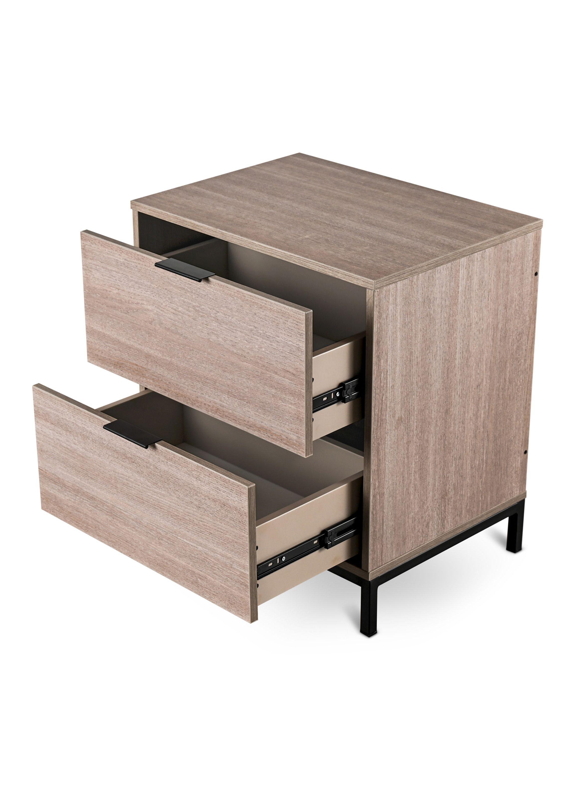 Cama Europea Hybrid Wool King + Respaldo Tachas Gris + Veladores Volga 2C-4