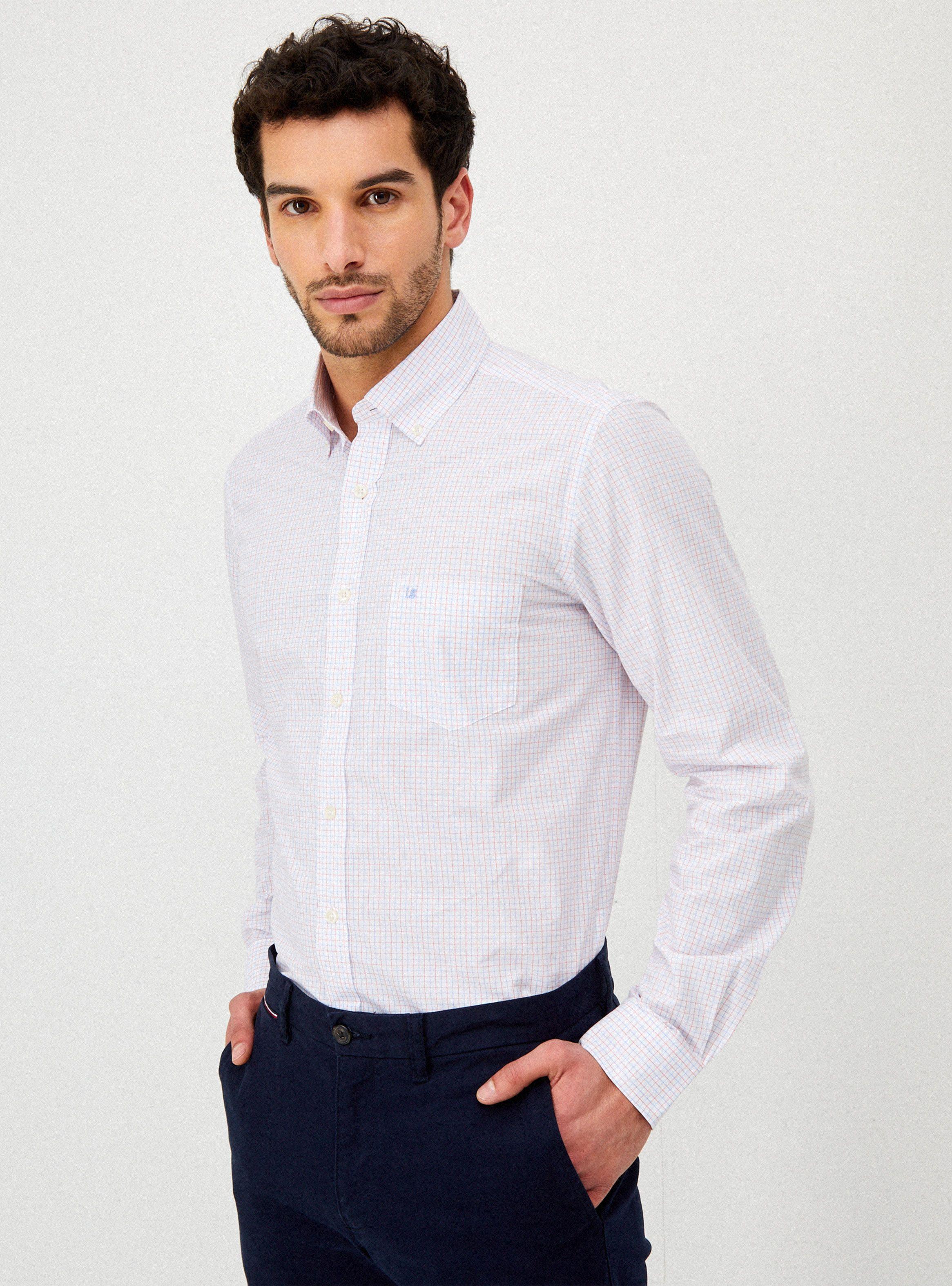 Camisa Cuadros Básica Manga Larga-0