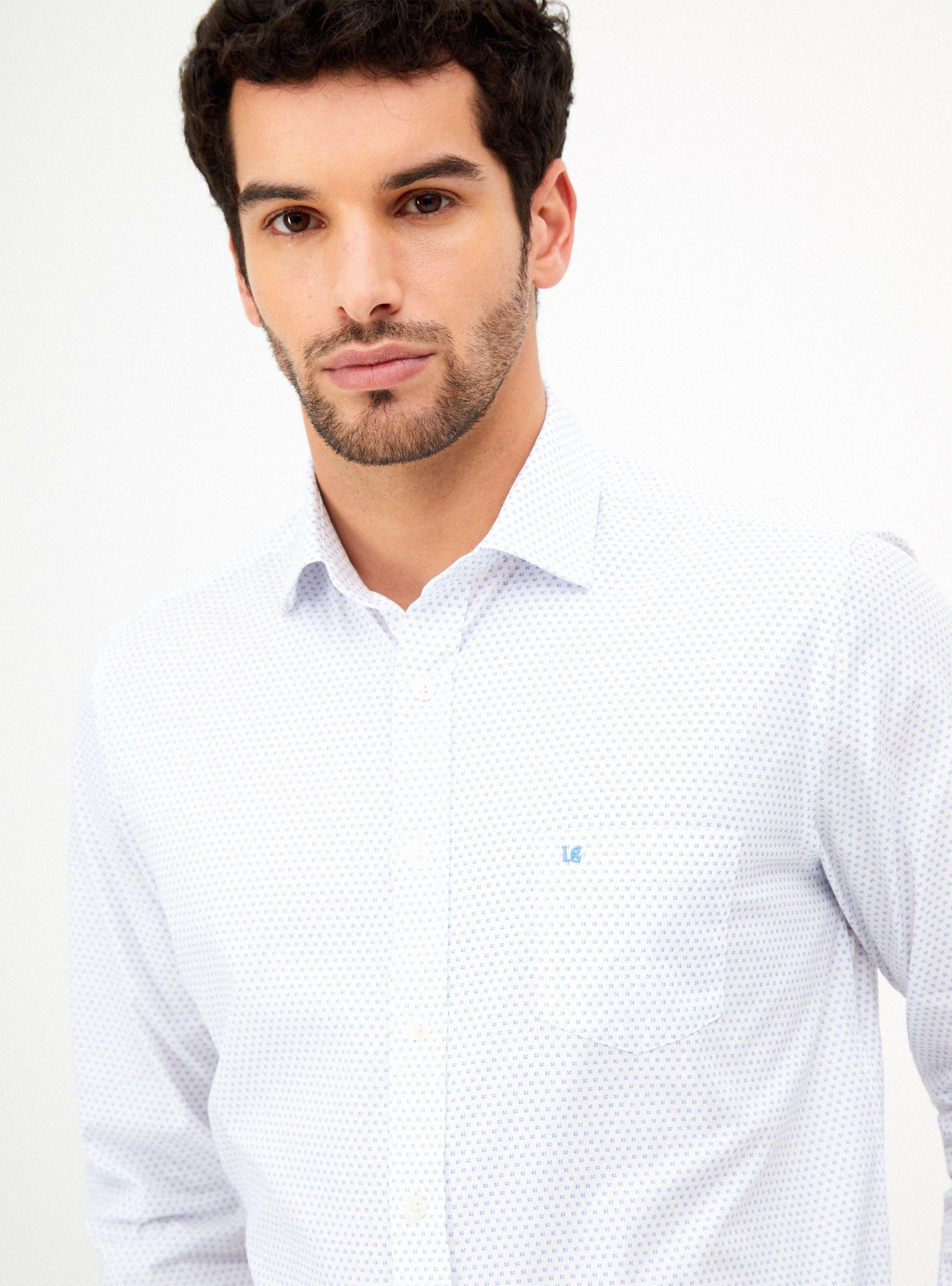 Camisa Blanca Mini Print-2