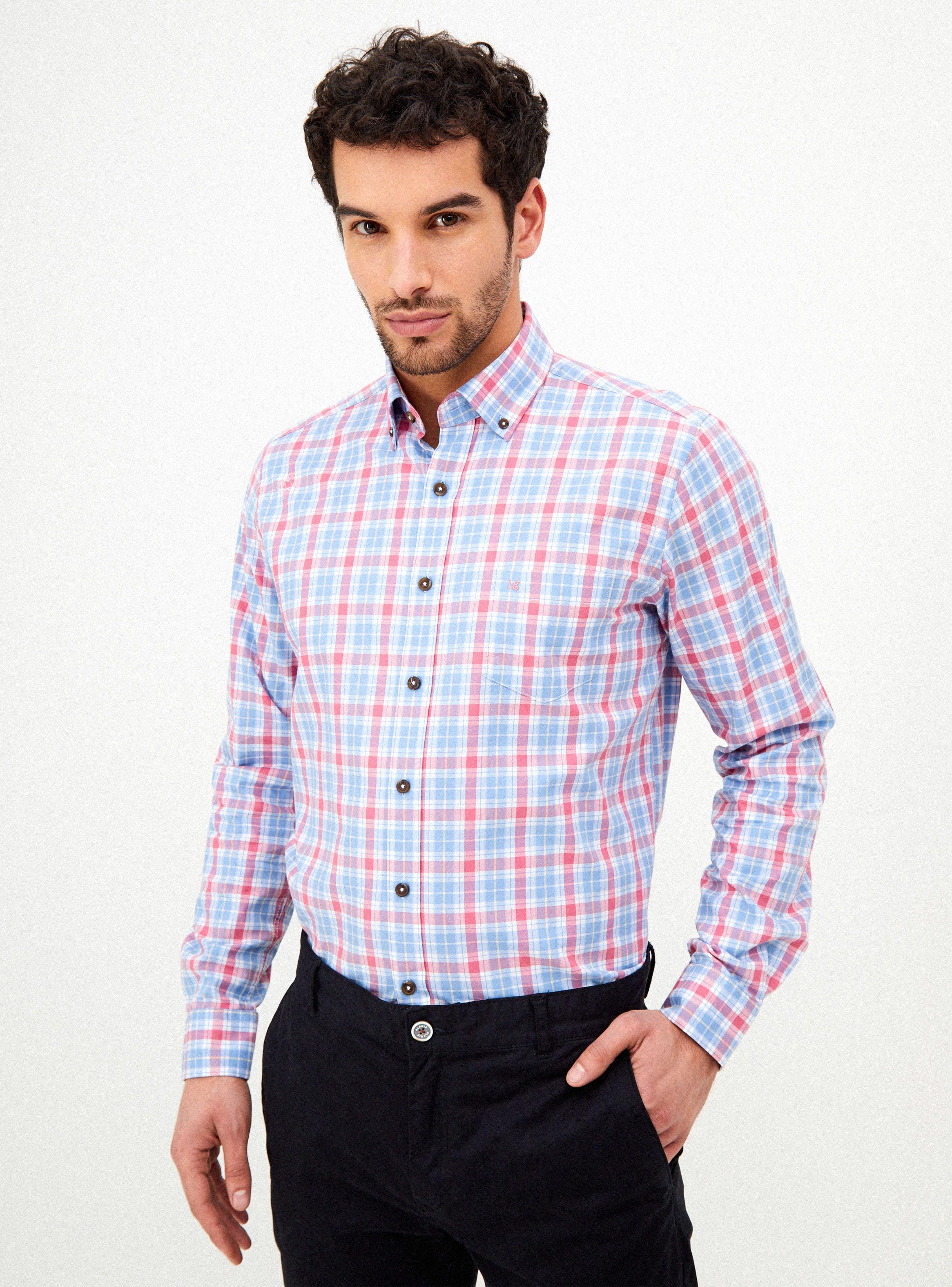 Camisa Casual Cuadros Multicolor-0