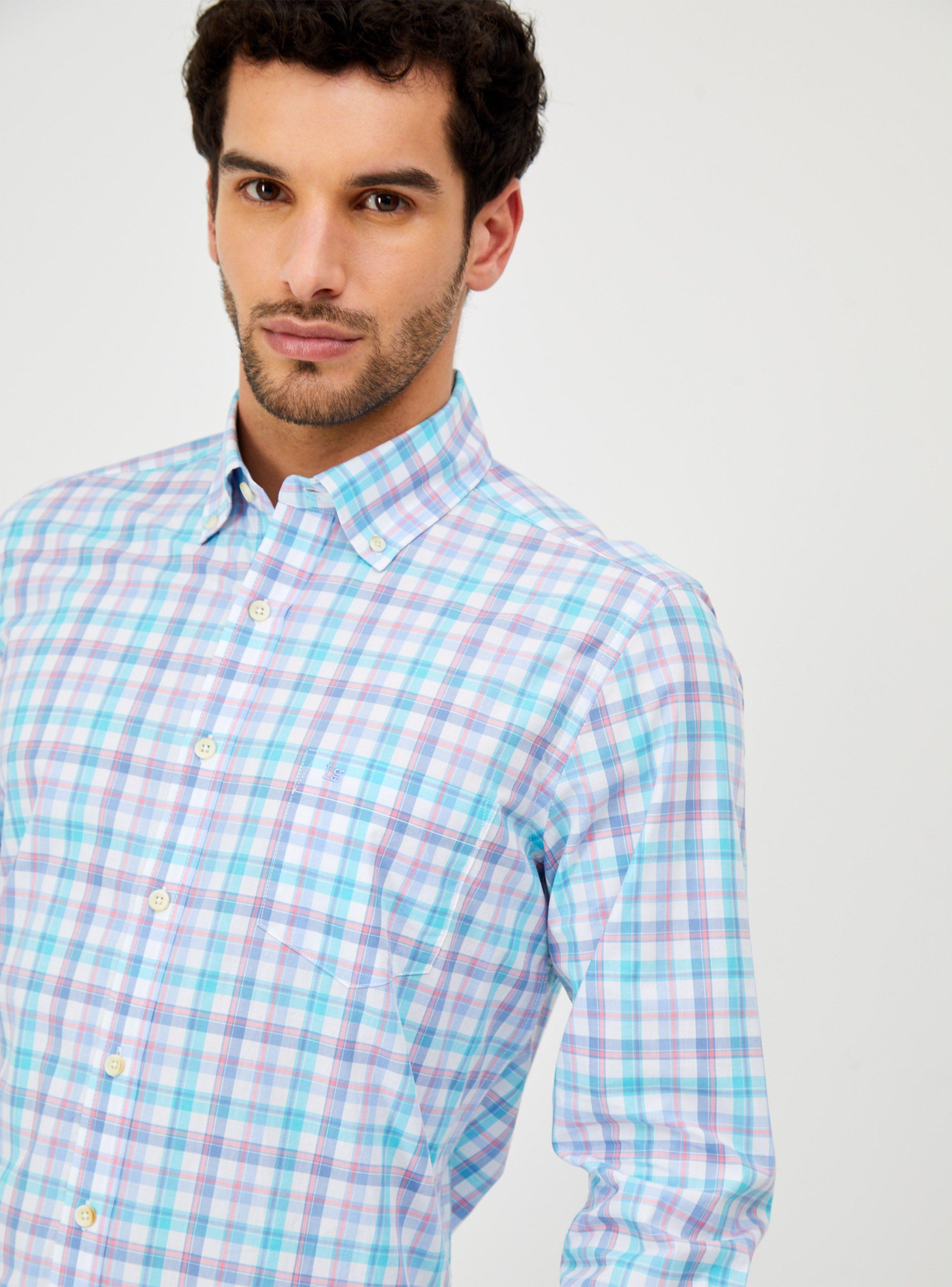 Camisa Manga Larga Cuadros Multicolor-2