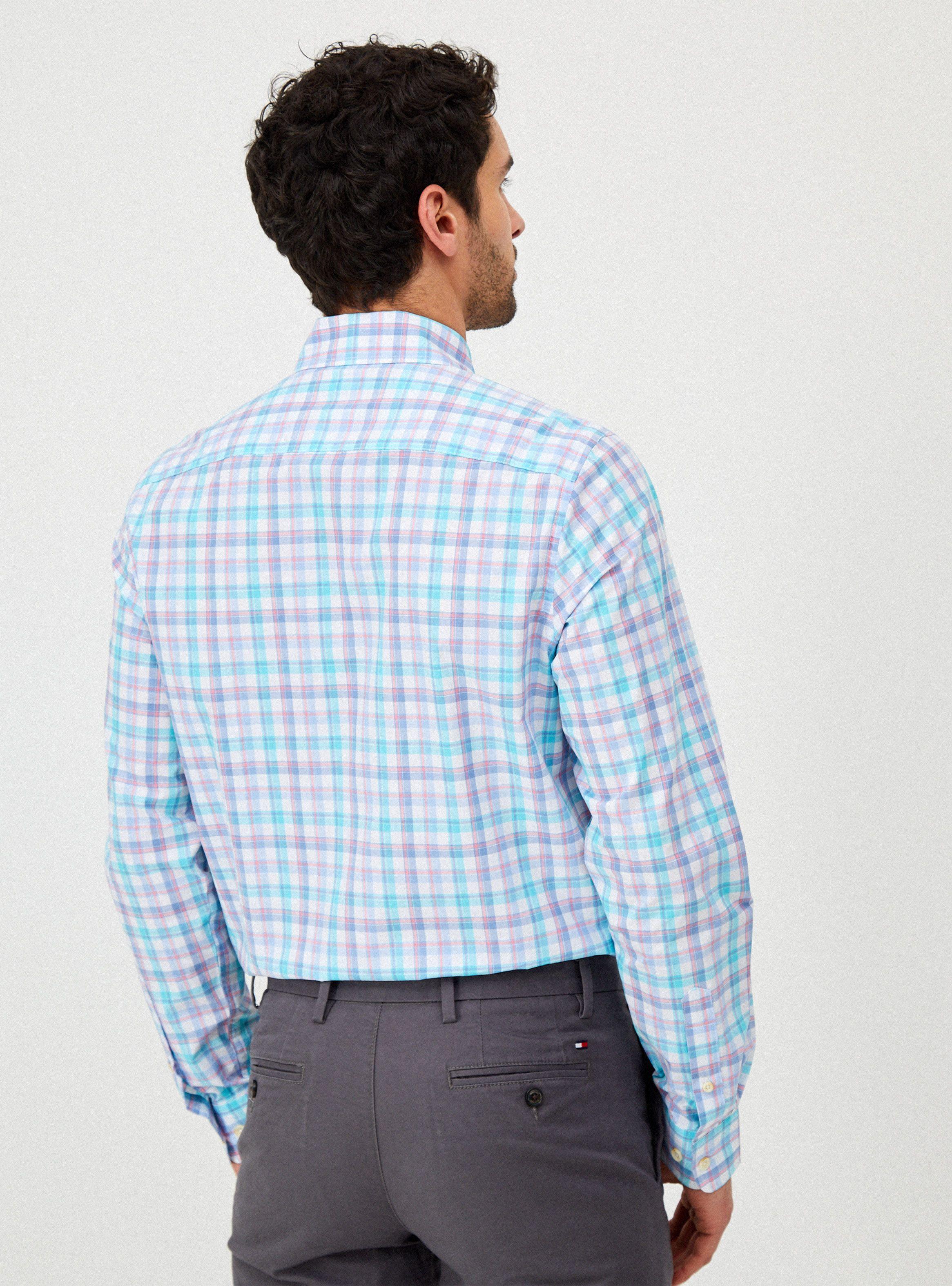Camisa Manga Larga Cuadros Multicolor-1