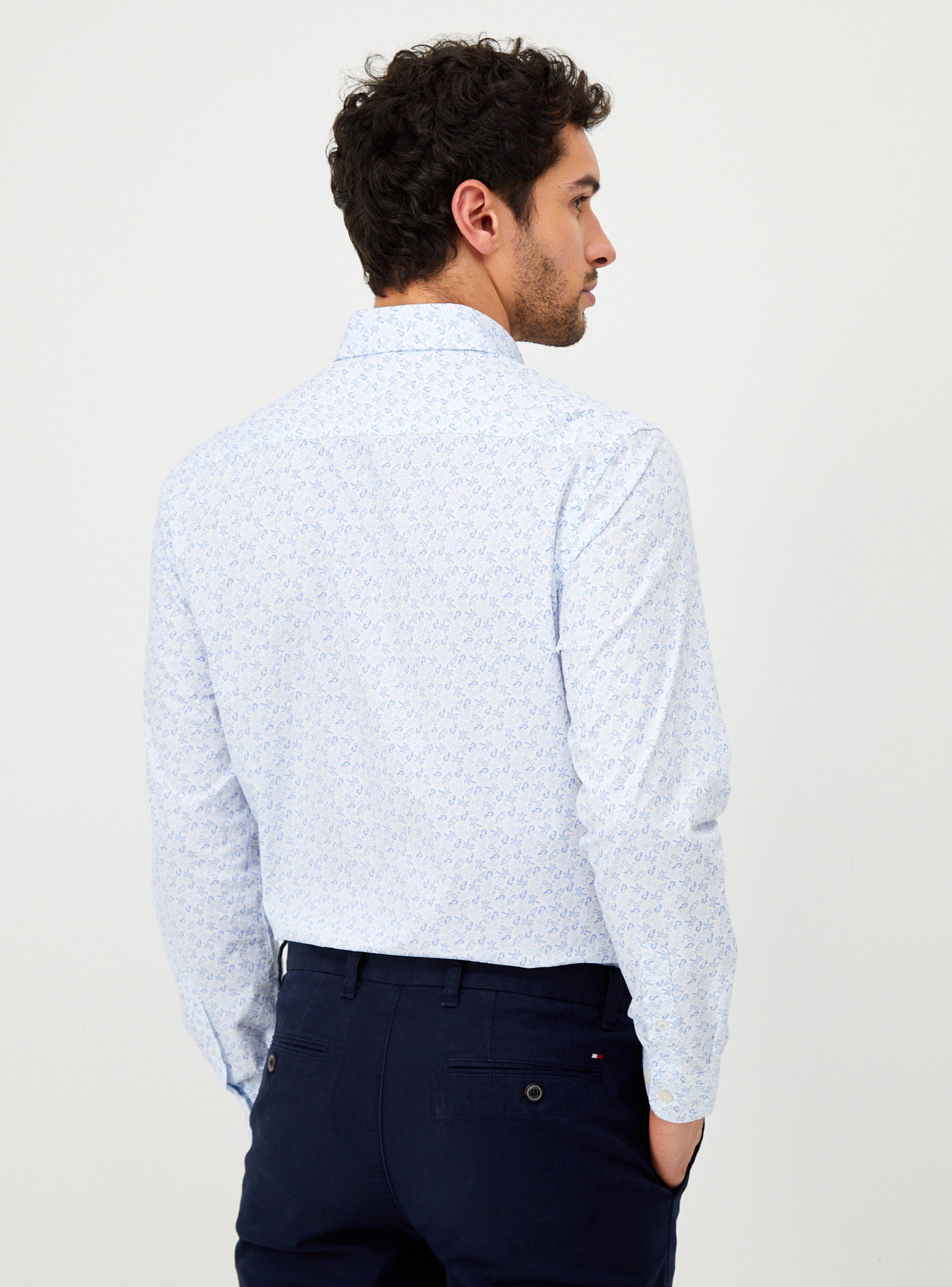 Camisa Mini Print Básica Manga Larga-1