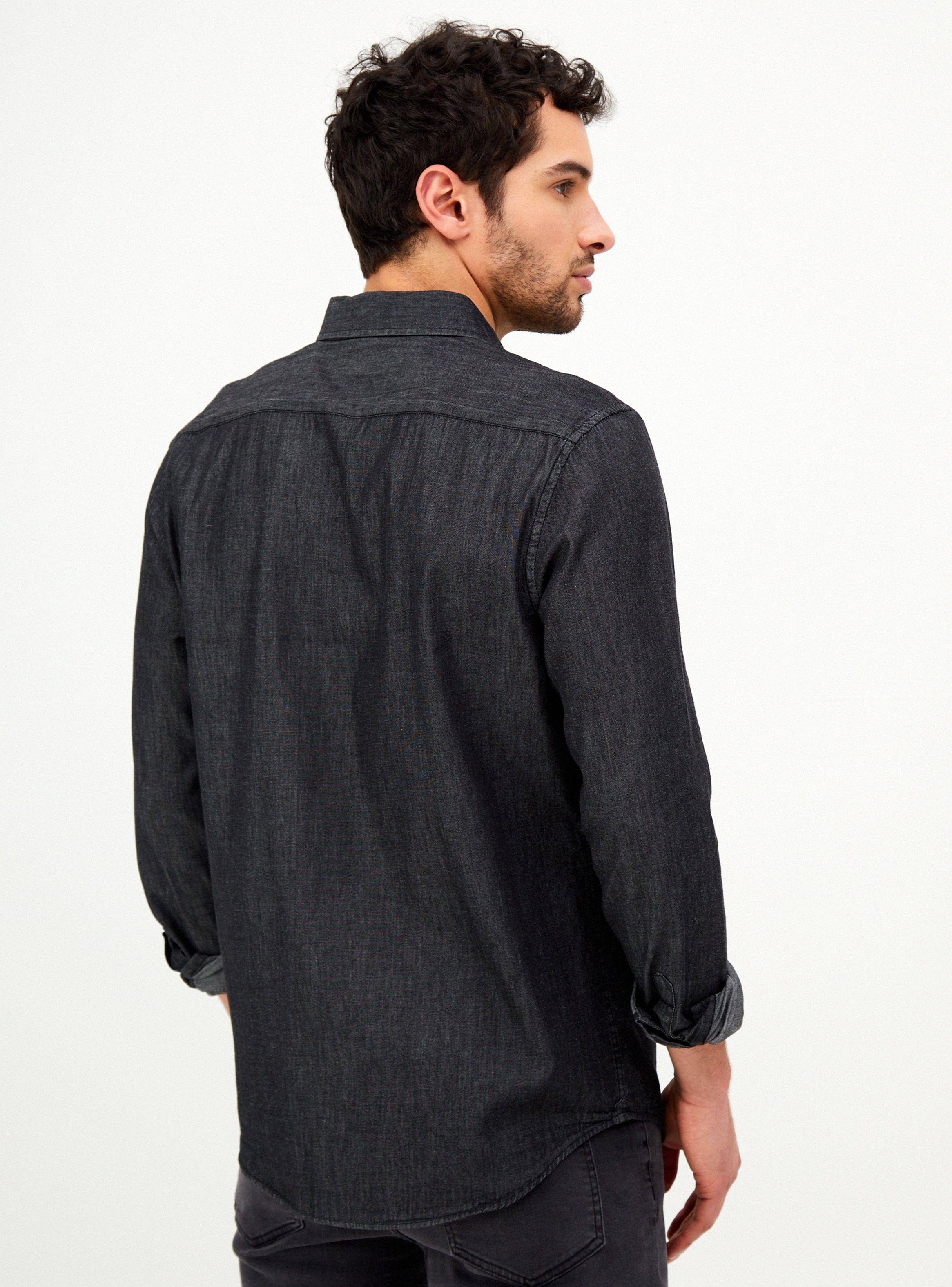 Camisa Manga Larga Deslavada Slim Fit-1