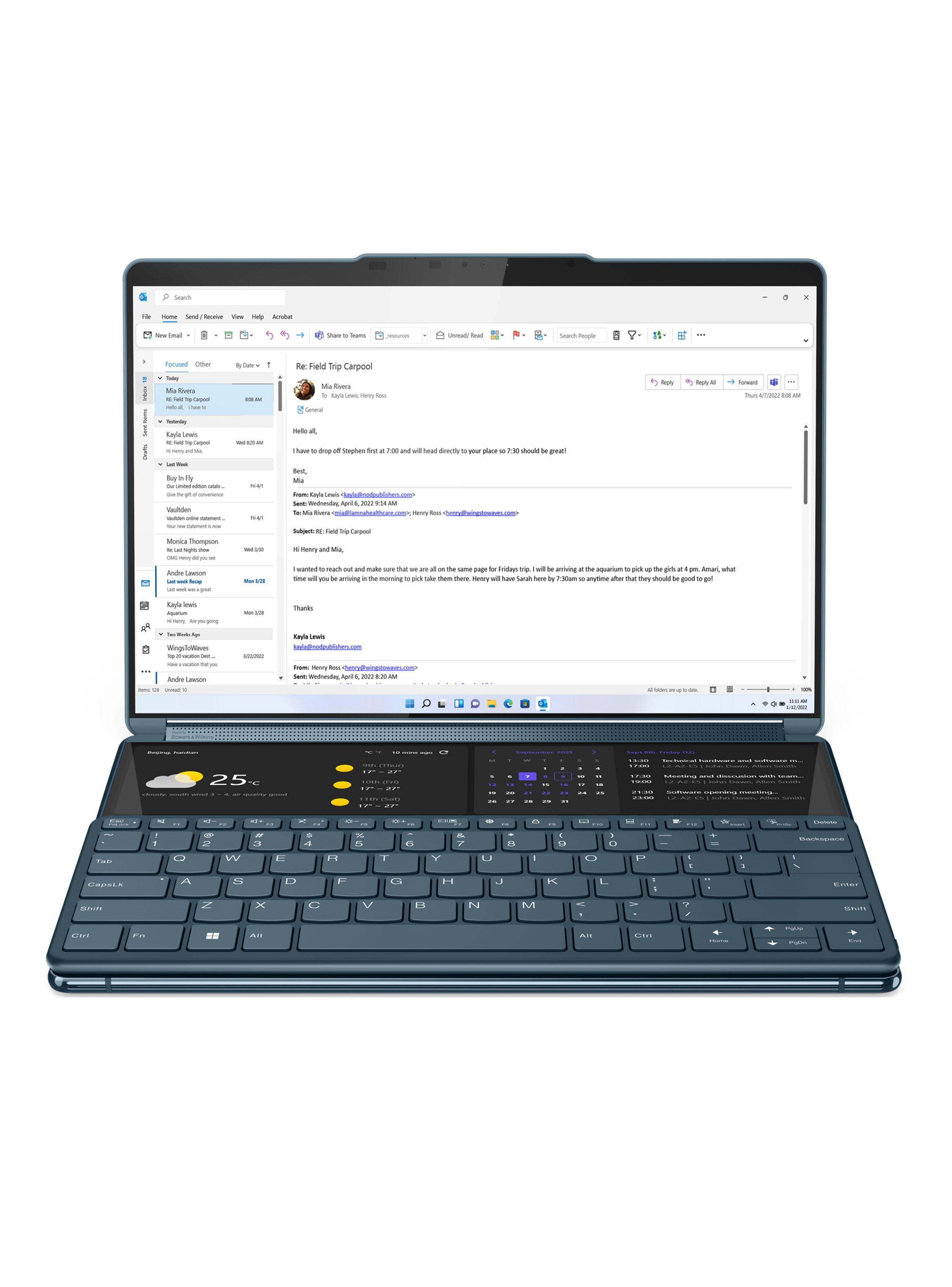 Notebook Yoga Book 9i 2en1 Intel Core Ultra 7 32GB RAM 1TB SSD 2x13.3" OLED Táctil + Lápiz + Teclado-4
