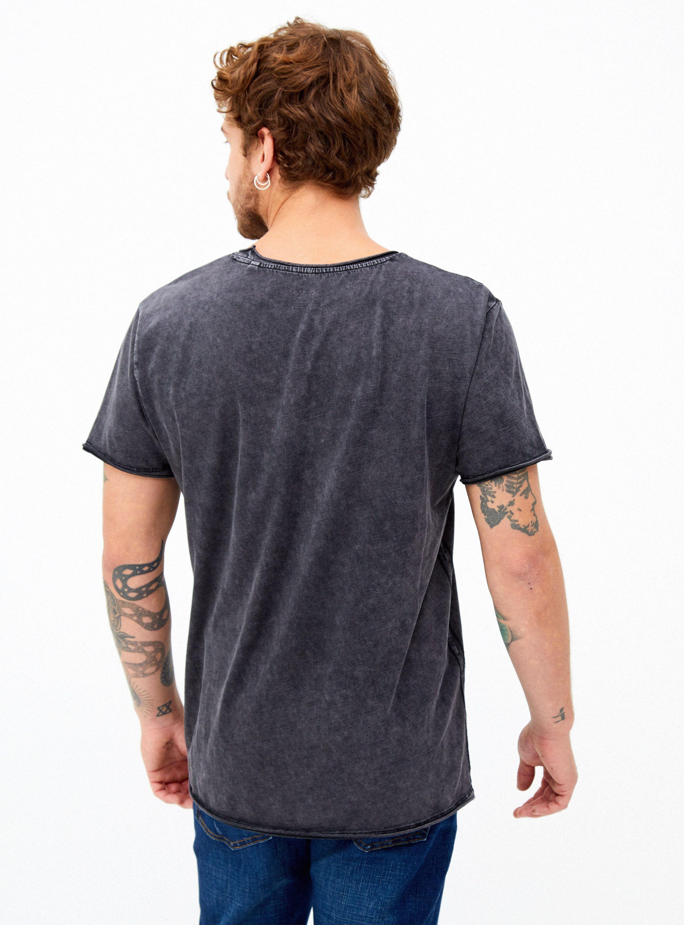 Polera Lavada Mangas Desgastadas-1