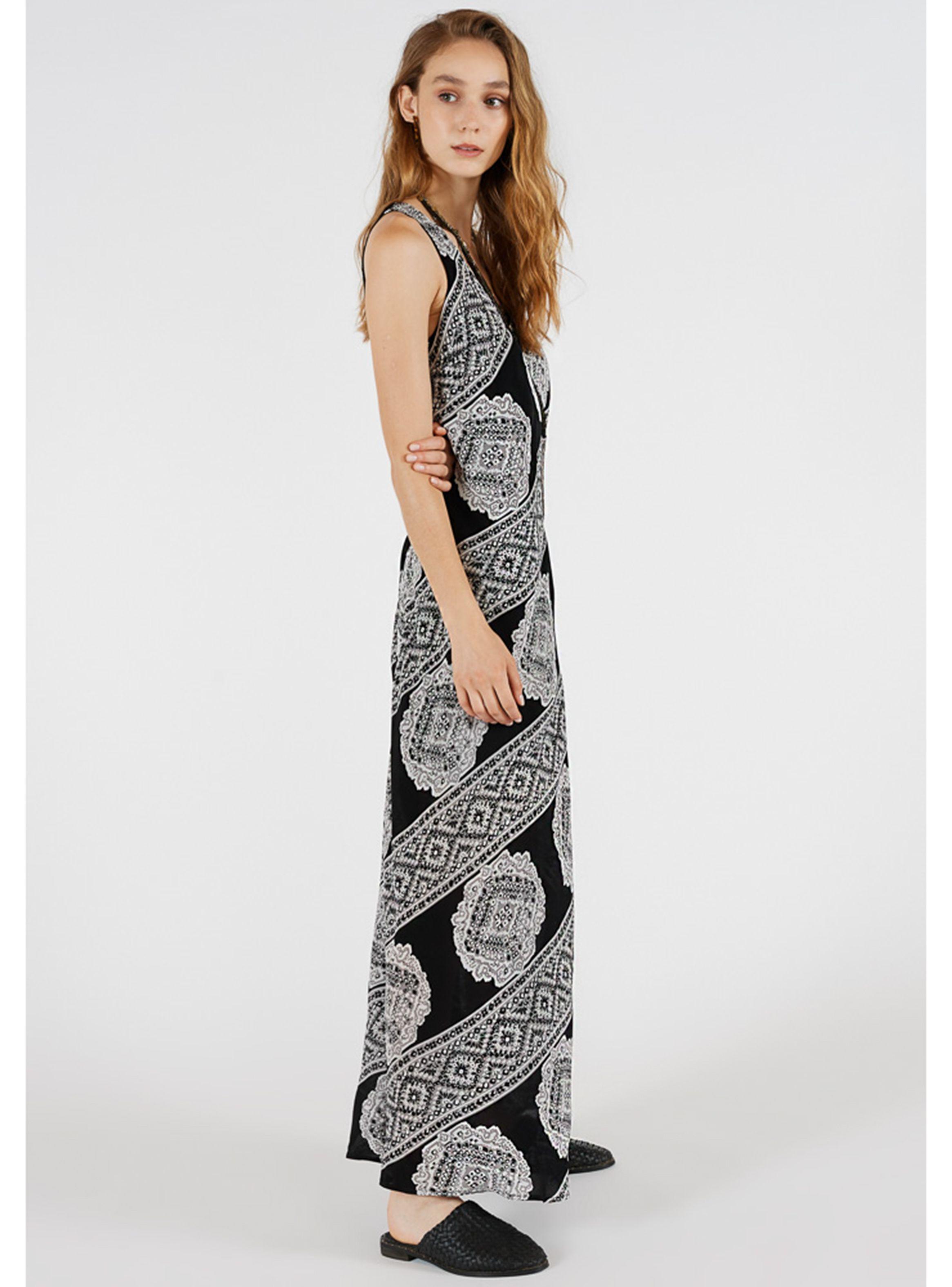 Vestido de Gasa al Sesgo Estampado Umbrale Woman-1
