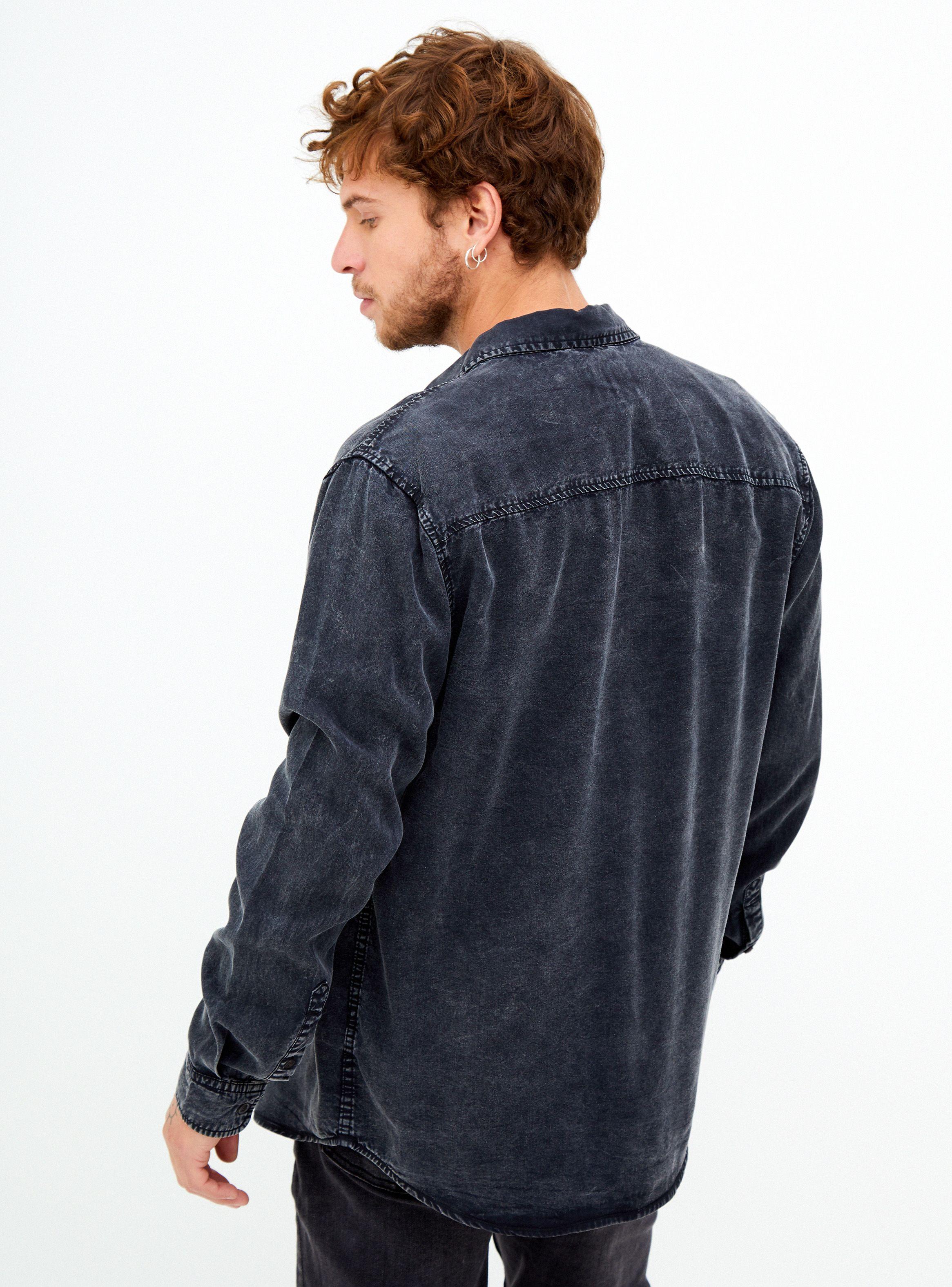 Camisa Tencel Manga Larga Lavada-1